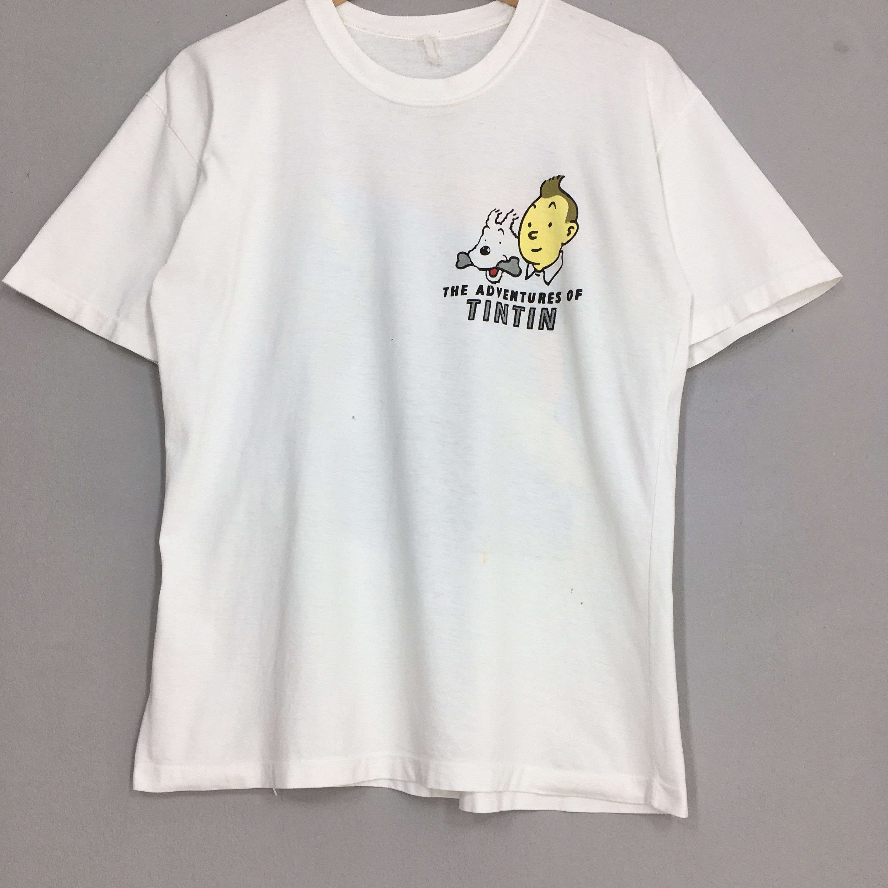 Cartoon Network × Vintage The Adventures of Tintin Land Of The Soviets Cartoon Tshirt Size US M / EU 48-50 / 2 - 4 Thumbnail