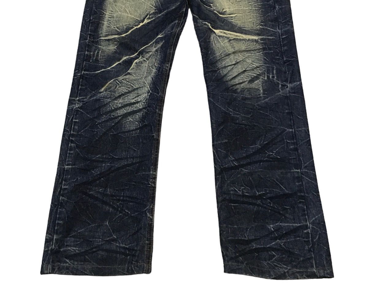 If Six Was Nine × LOWBOX × Vintage Lowbox Asymmetrical Muddy Wash Cargo Flared Denim Jeans 90s Size US 35 - 5 Thumbnail