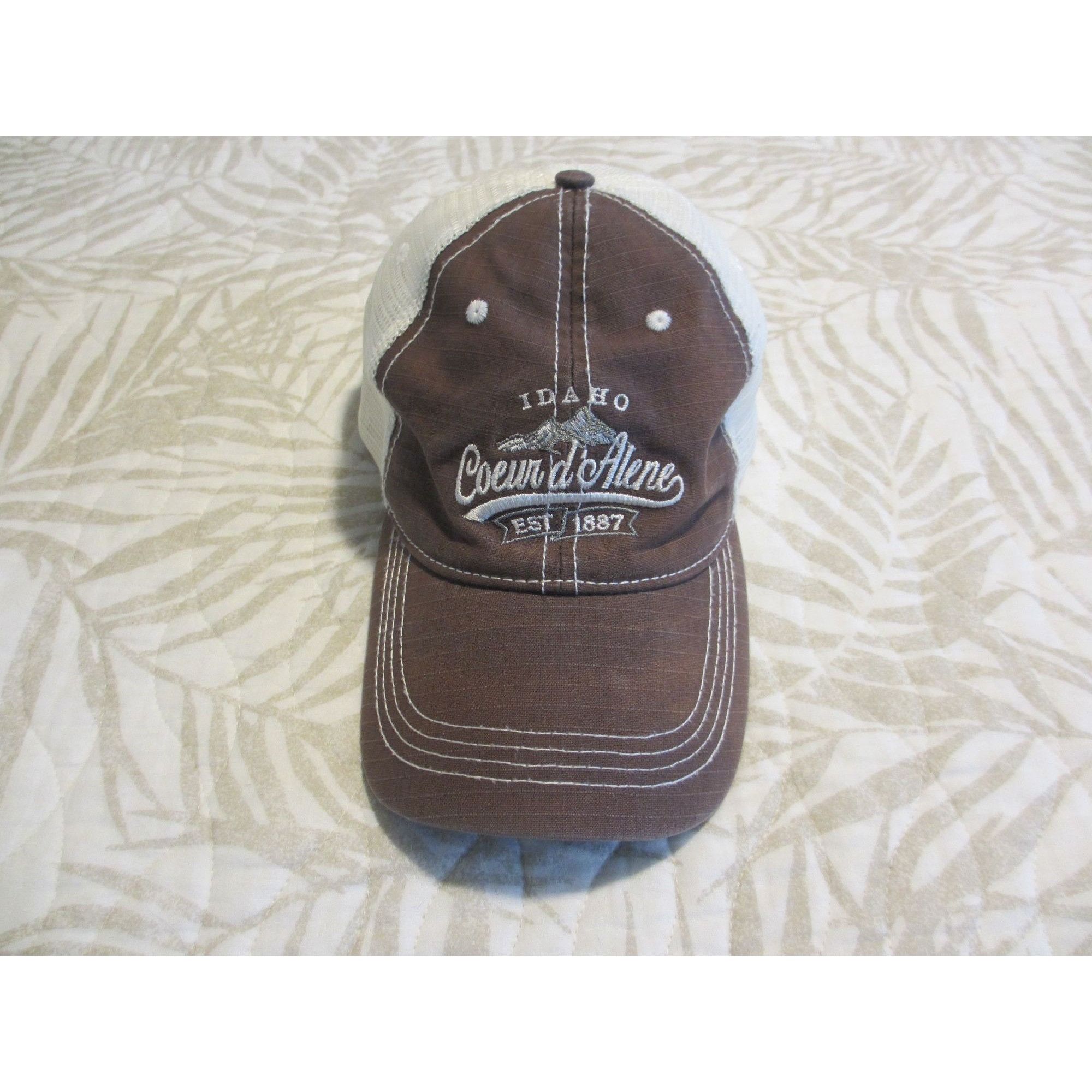 Other Idaho Coeur dAlene Embroidered Prairie Mountain Brown & Whit Size ONE SIZE - 1 Thumbnail