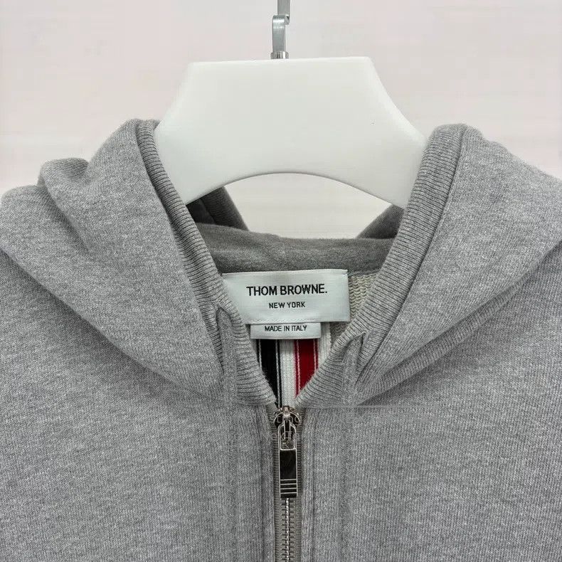 Thom Browne Thom Browne Gray zippered hoodie Size US L / EU 52-54 / 3 - 3 Thumbnail