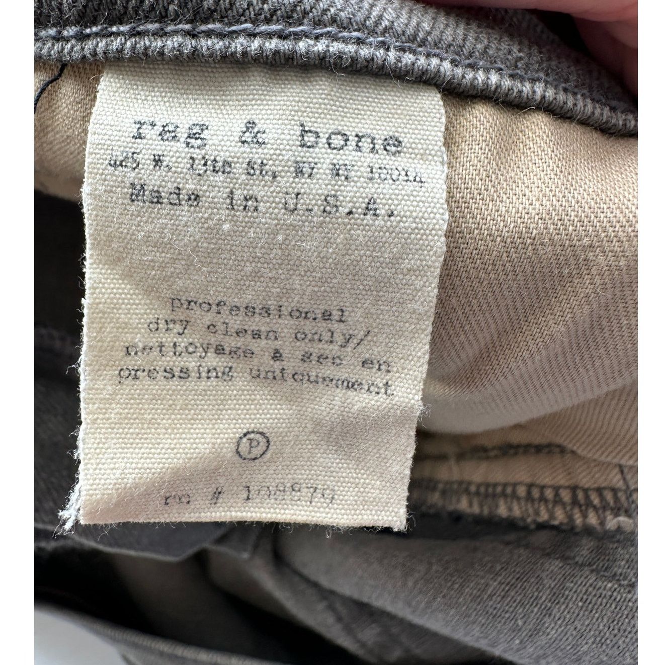 Rag & Bone Rag & Bone Iron Skinny Grey US 28 Mixed Media Zip Jeans Size 28" / US 6 / IT 42 - 12 Thumbnail