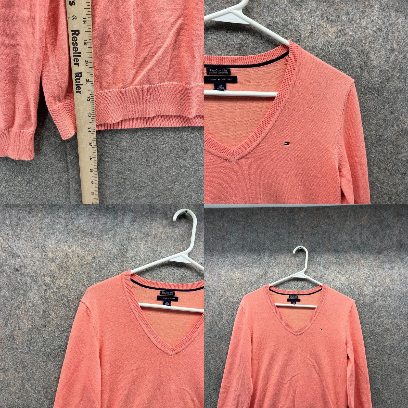 Tommy Hilfiger Tommy Hilfiger Sweater Women Small Peach Crewneck Pullover Pima Cotton Stretch Size S / US 4 / IT 40 - 8 Thumbnail