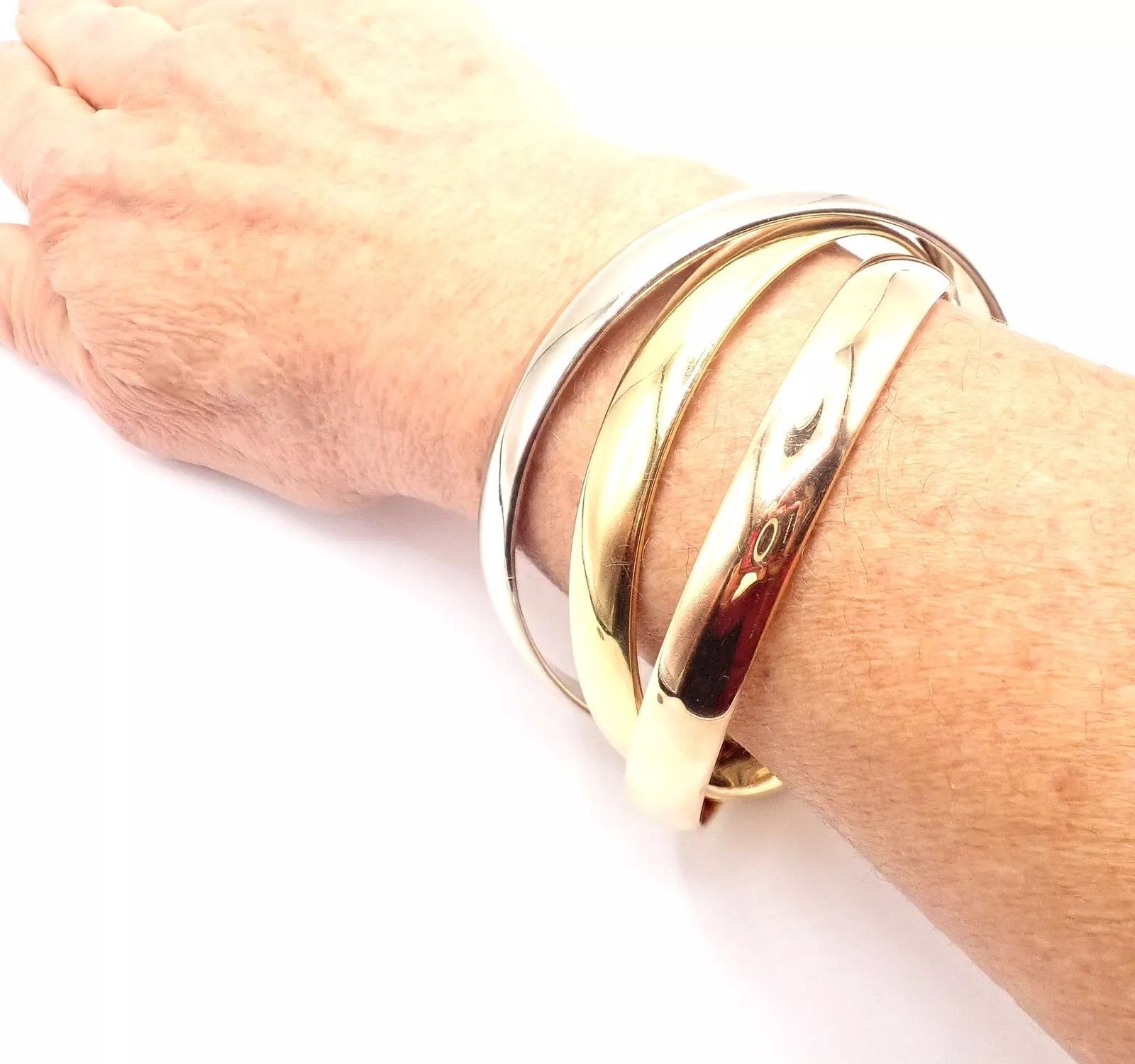 Cartier Cartier 18k 101.5 Grams Rolling Trinity Bangle Bracelet Size ONE SIZE - 11 Thumbnail