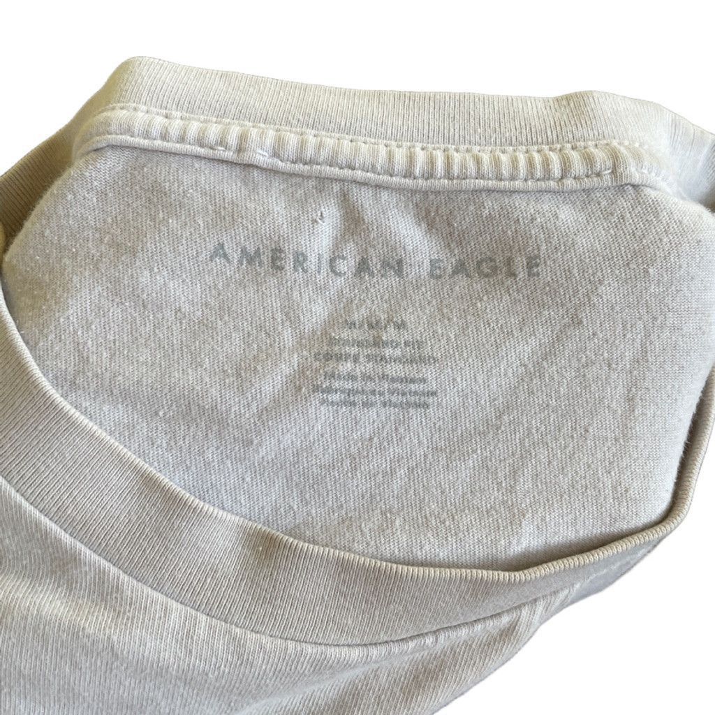 American Eagle Outfitters Men's American Eagle T-Shirt, Size M, White & Gray Size US M / EU 48-50 / 2 - 3 Thumbnail