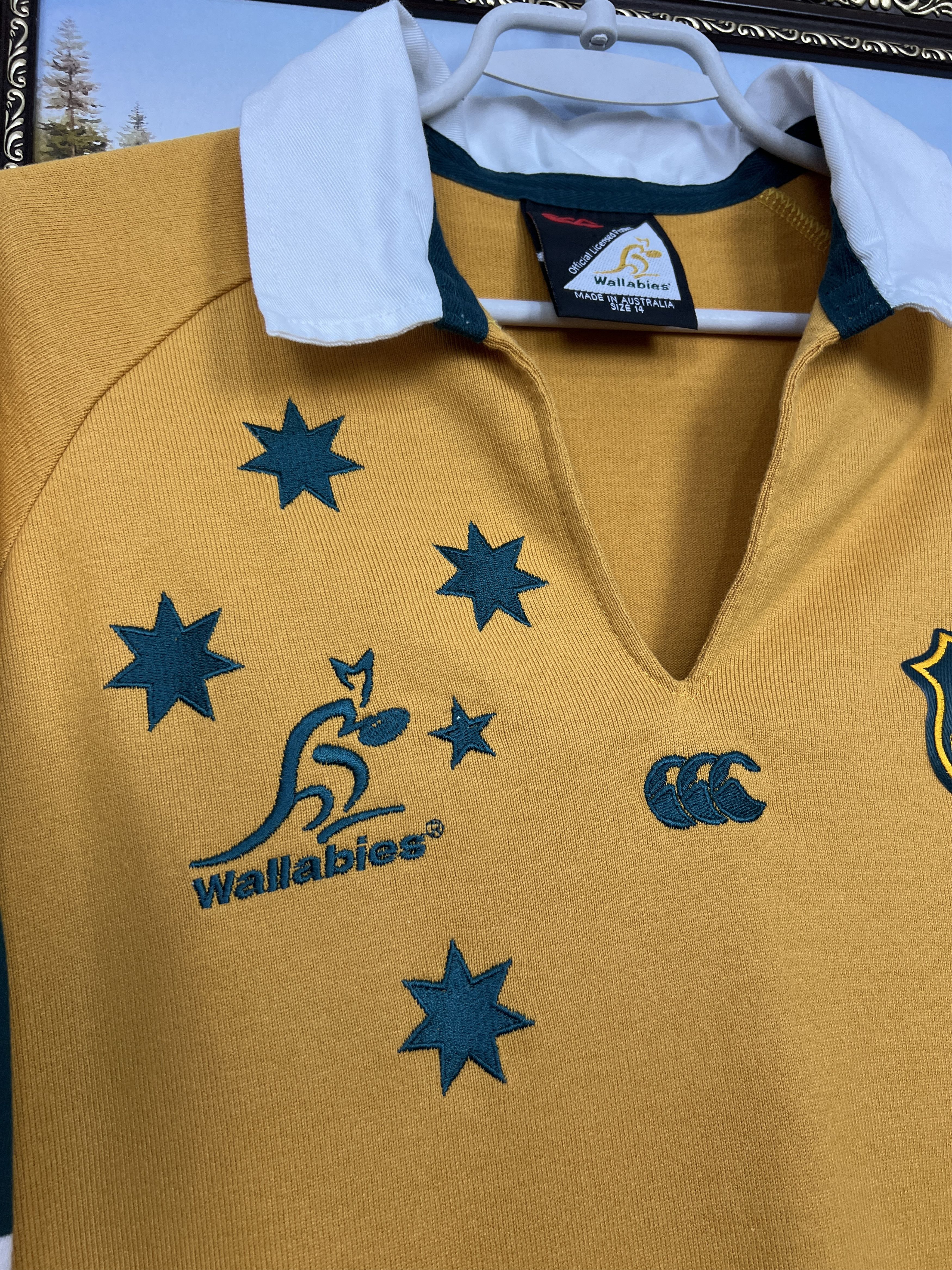 Vintage Vintage 90's Australia Rugby Union Kids 14 Jersey Shirt Size US XS / EU 42 / 0 - 4 Thumbnail