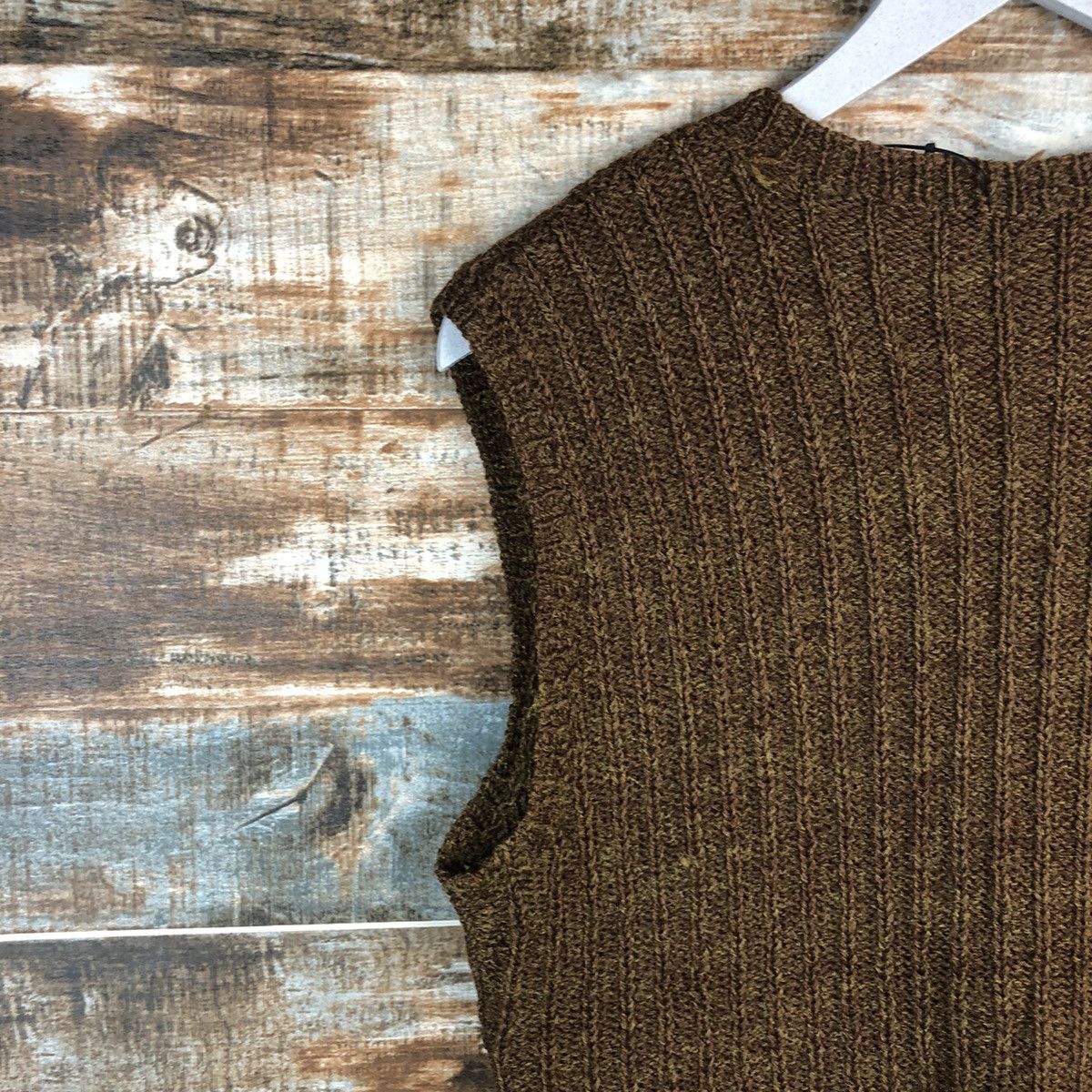Vintage Japan ripped vintage Brown Vest Knitwear #A1800 Size S / US 4 / IT 40 - 10 Thumbnail