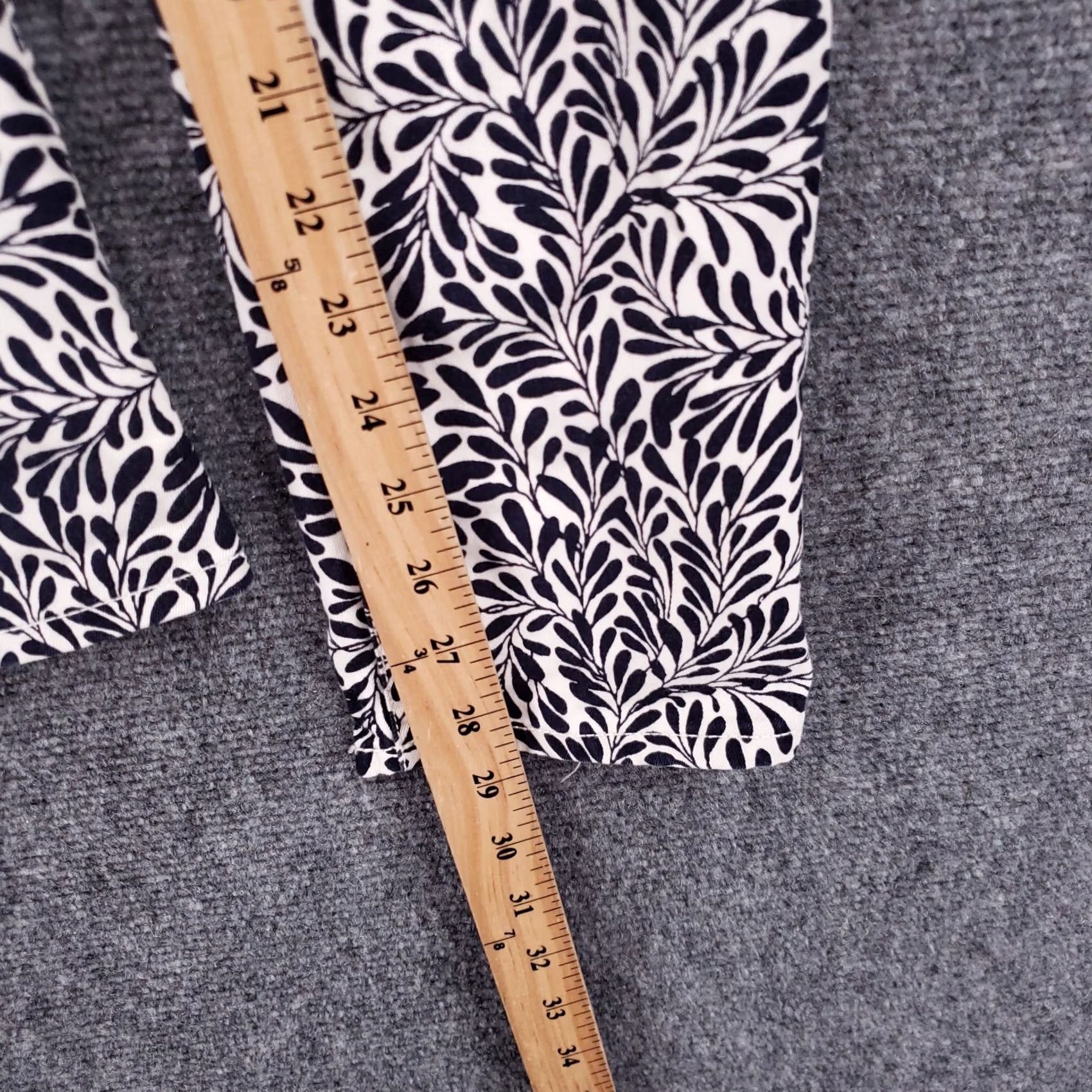 J.Crew J.CREW Pants Womens 29 Blue Mid Rise Slim Toothpick Floral Ankle Stretch Trouser Size 29" - 6 Thumbnail