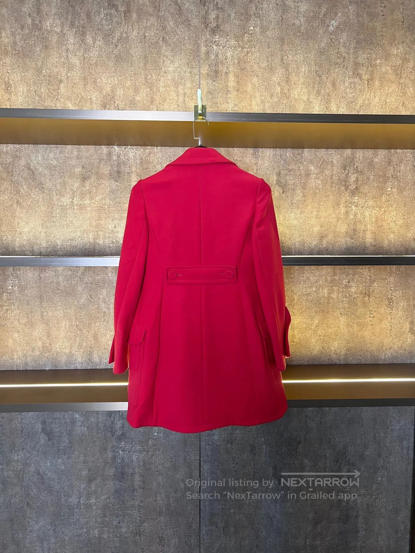 Dior Dior Red Wool Double-Breasted Coat| Size XS / US 0-2 / IT 36-38 - 2 Thumbnail