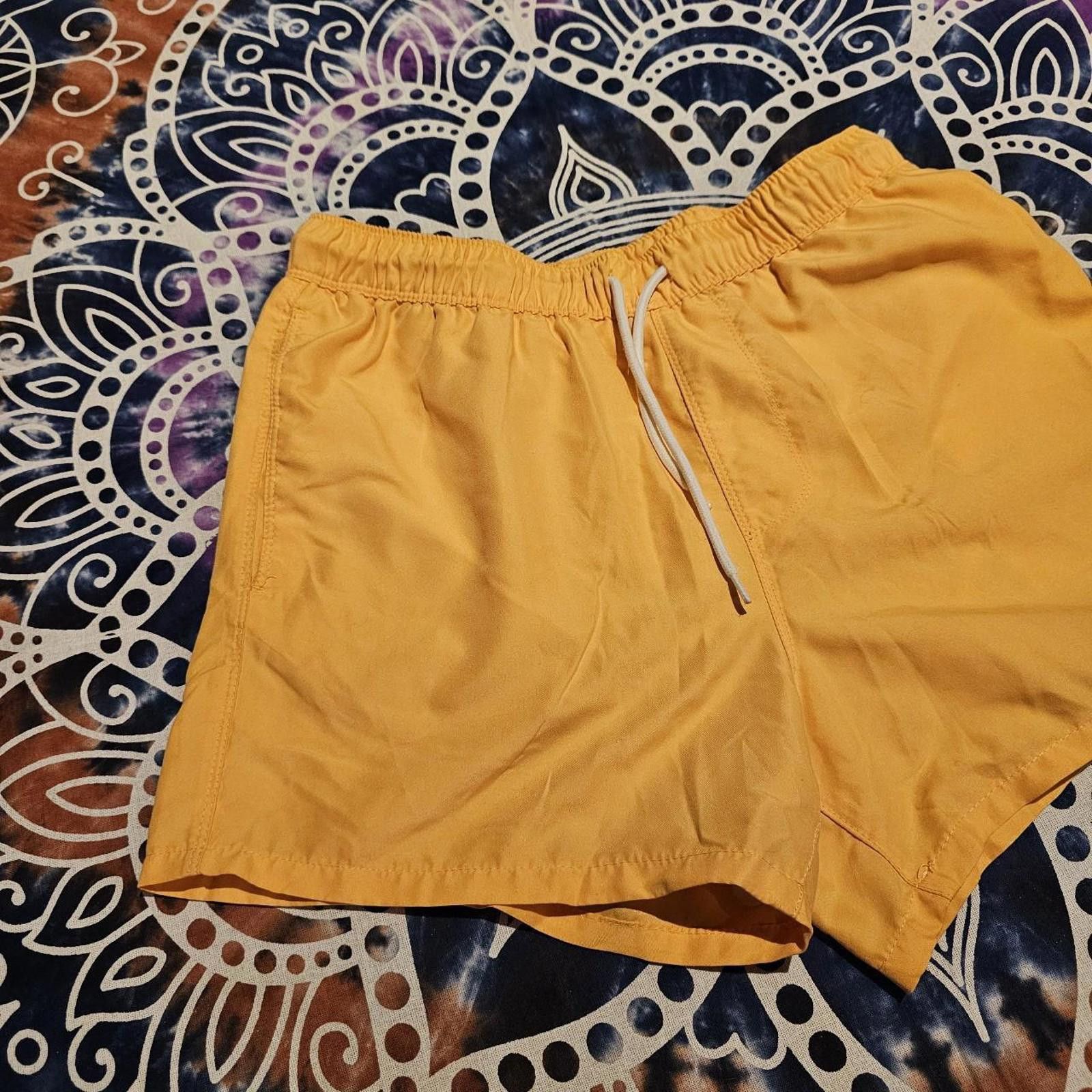 Asos ASOS Men's Yellow Swim Trunks Size US 32 / EU 48 - 2 Thumbnail