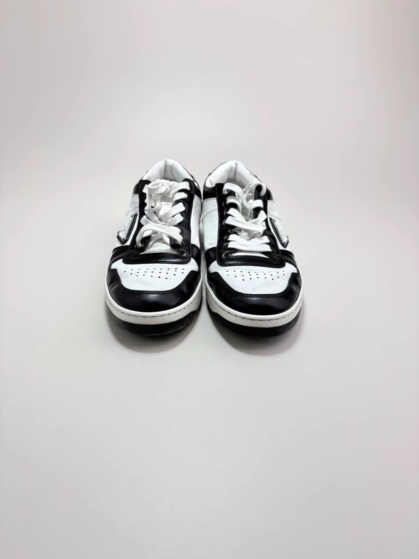Prada PRADA Triangle Logo Black and White Panda Skate Shoes K1 Size US 8.5 / IT 38.5 - 2 Thumbnail