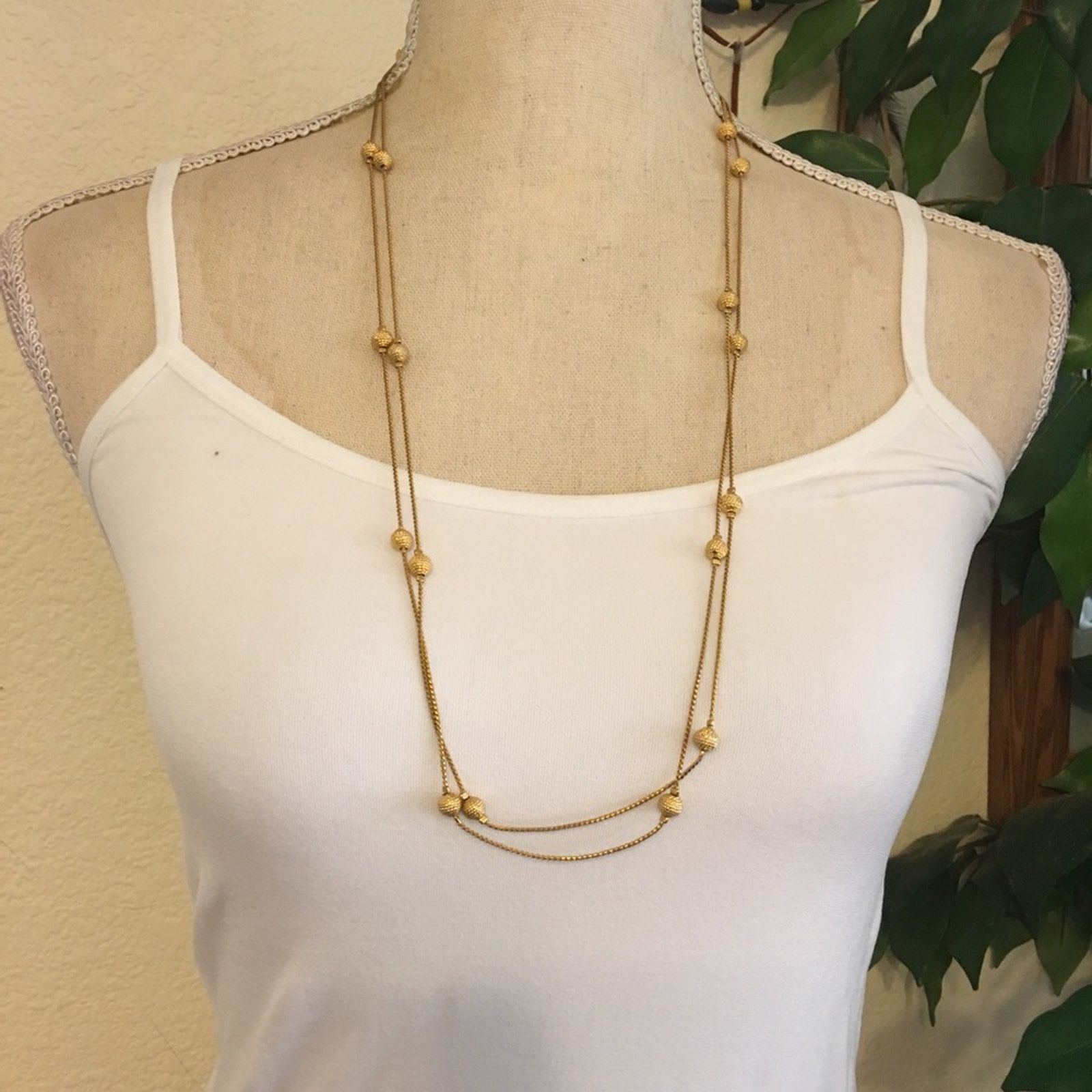 Jewelry Vintage Joan Rivers gold tone ball chain necklace Size ONE SIZE - 4 Thumbnail