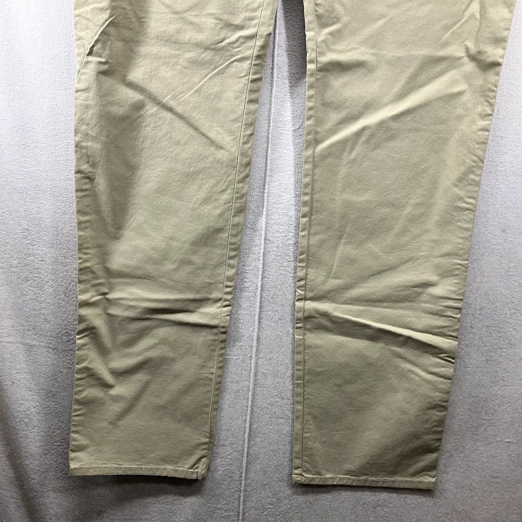 Vans VANS Men's Khaki Chino Pants Casual Everyday Skateboarding 34x34 Beige Solid Logo Button Flat Front Mid Rise Regular Straight Mens Pants Size US 34 / EU 50 - 6 Thumbnail