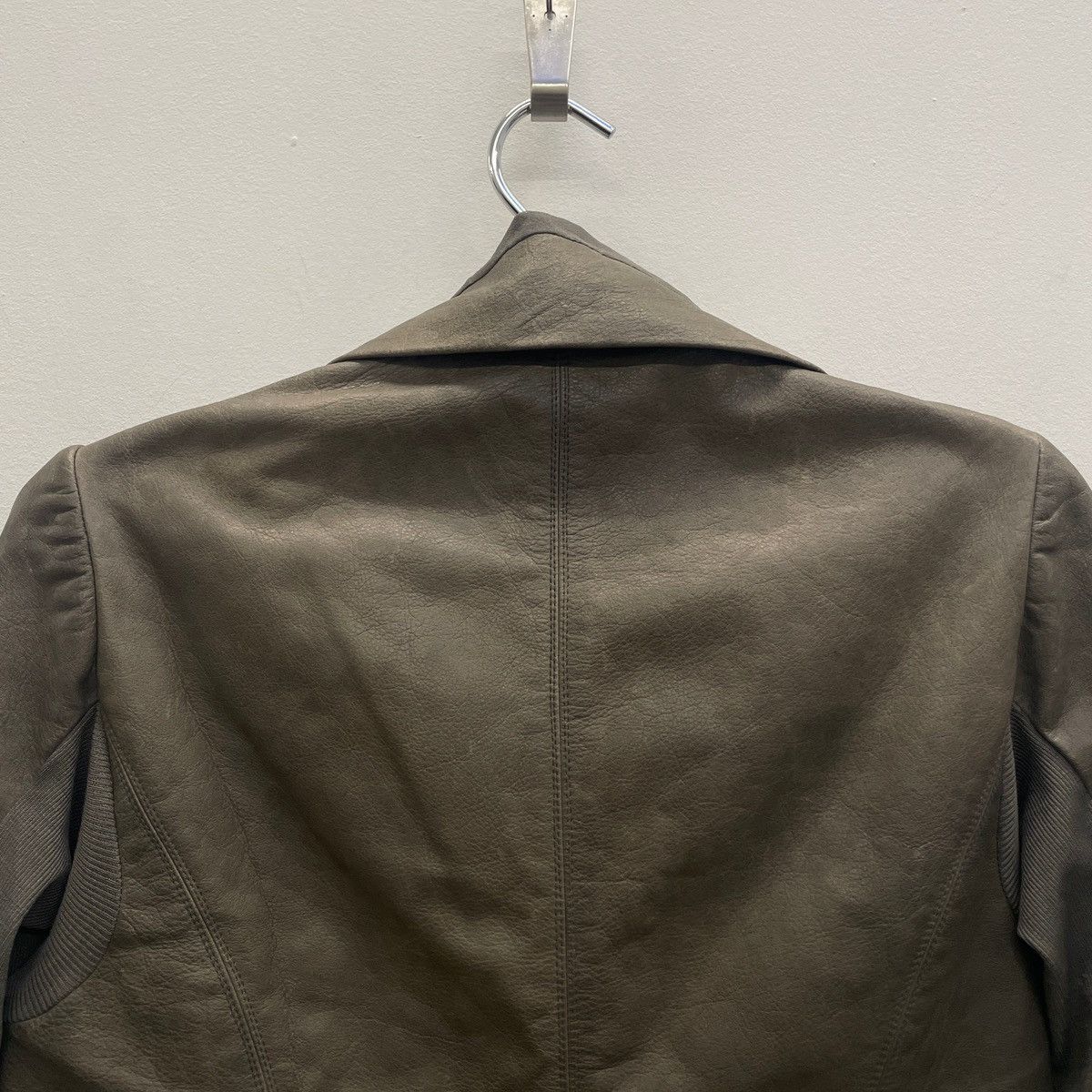Rick Owens FW07 Rick Owens “EXPLODER” High Neck Biker Jacket Size M / US 6-8 / IT 42-44 - 7 Thumbnail
