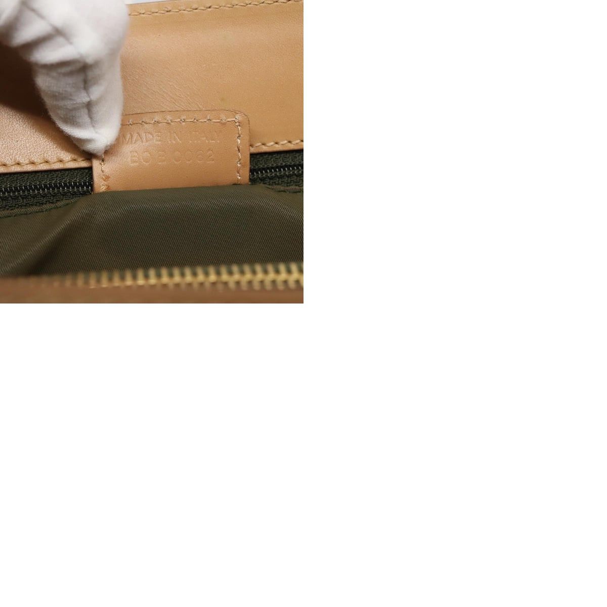 Dior DIOR Trotter Canvas Hand Bag Khaki Gold Size ONE SIZE - 13 Thumbnail