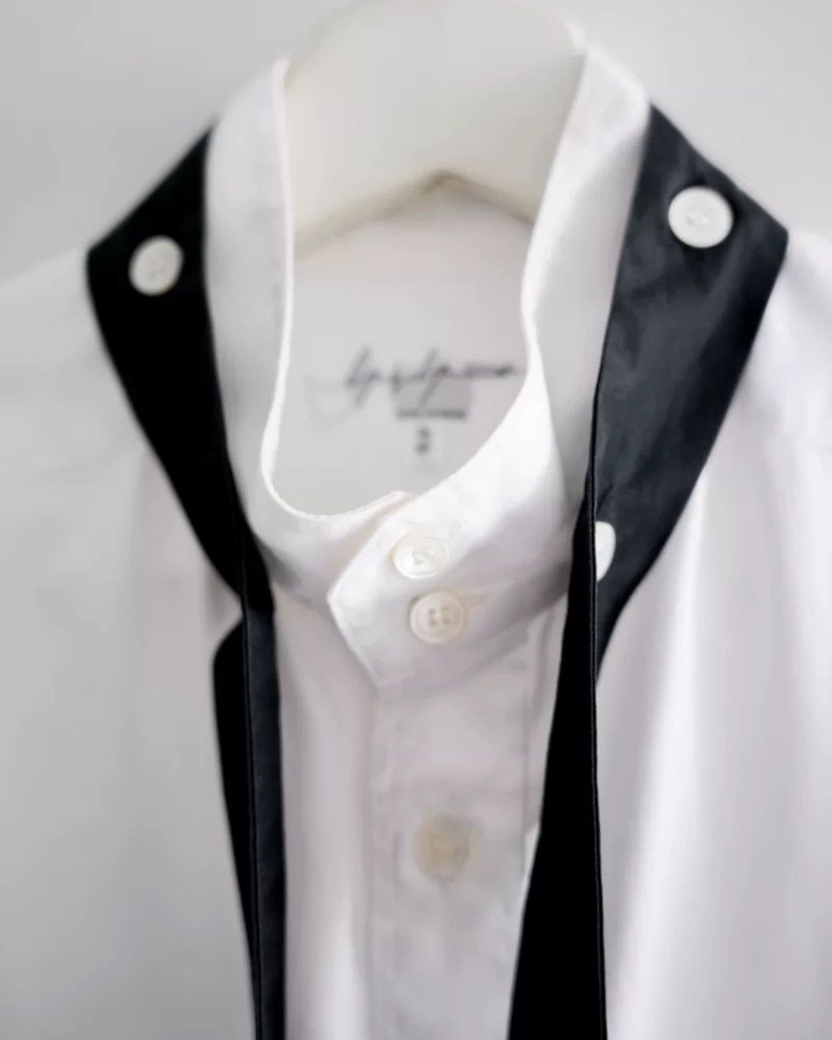 Yohji Yamamoto Yohji Yamamoto 11aw Ribbon Tie White Shirt 2412-Nextarrow Size US M / EU 48-50 / 2 - 3 Thumbnail
