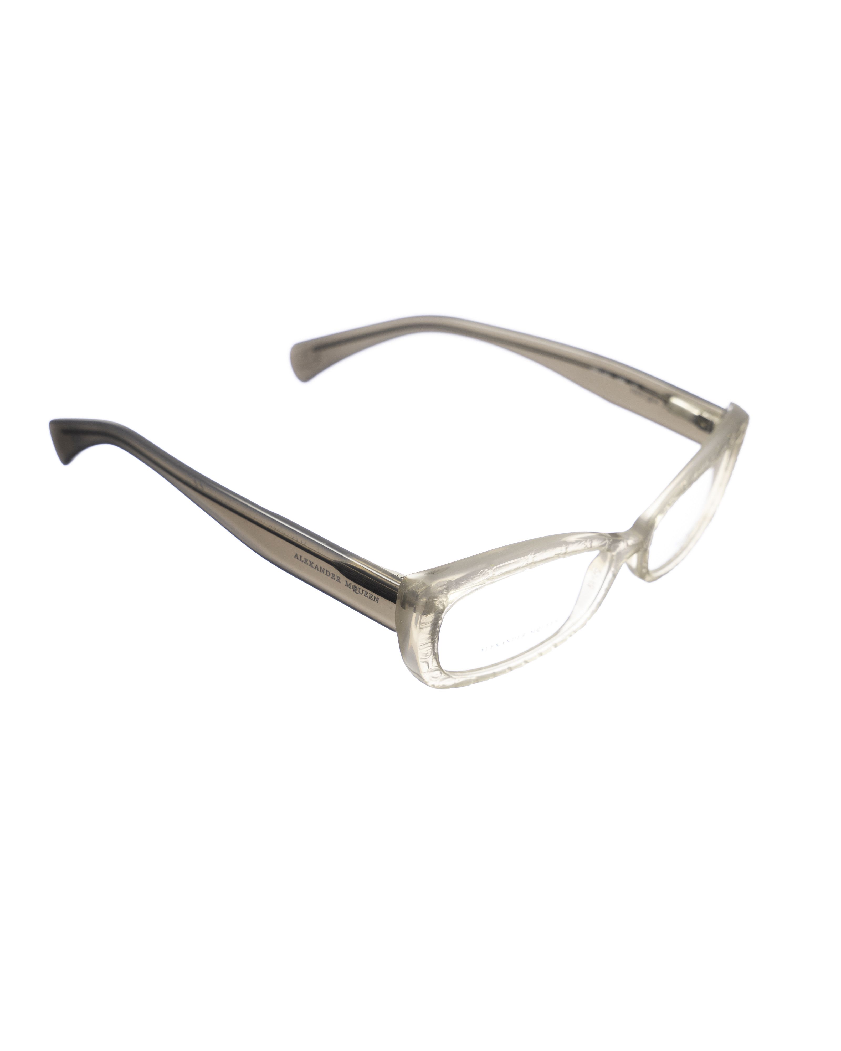 Alexander McQueen Alexander McQueen '90s Transparent Grey Cat Eye Glasses Size ONE SIZE - 1 Thumbnail