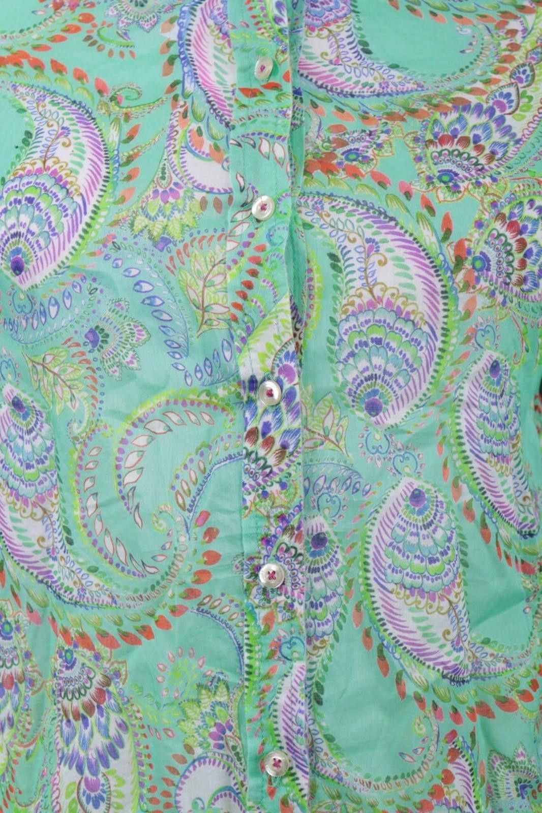 Heliot Emil Emily Van Den Bergh Green Paisley Blouse Shirt Size 36 Size M / US 6-8 / IT 42-44 - 3 Thumbnail