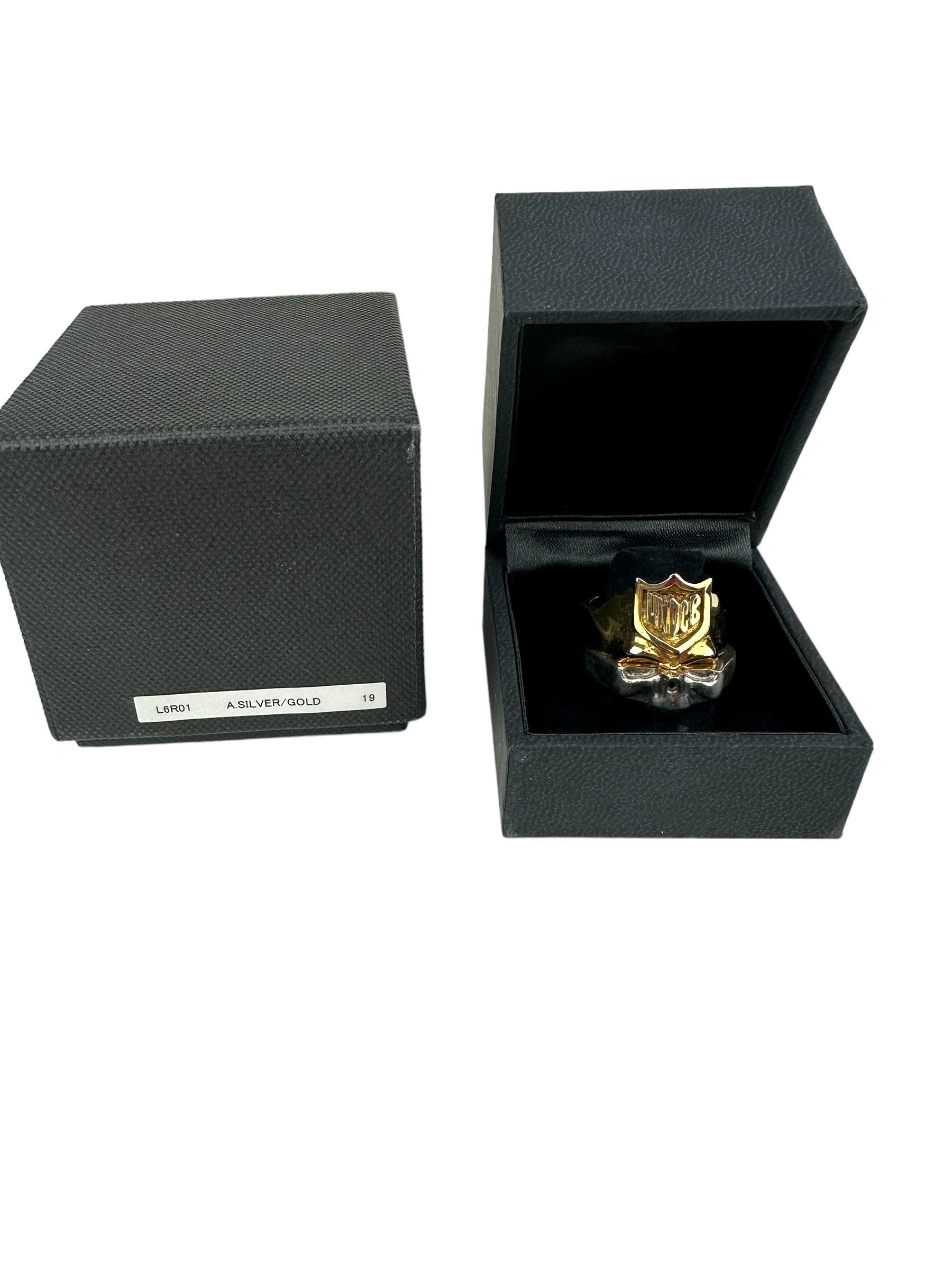 Undercover Undercover Gold and Silver Skull Ring Size ONE SIZE - 11 Thumbnail