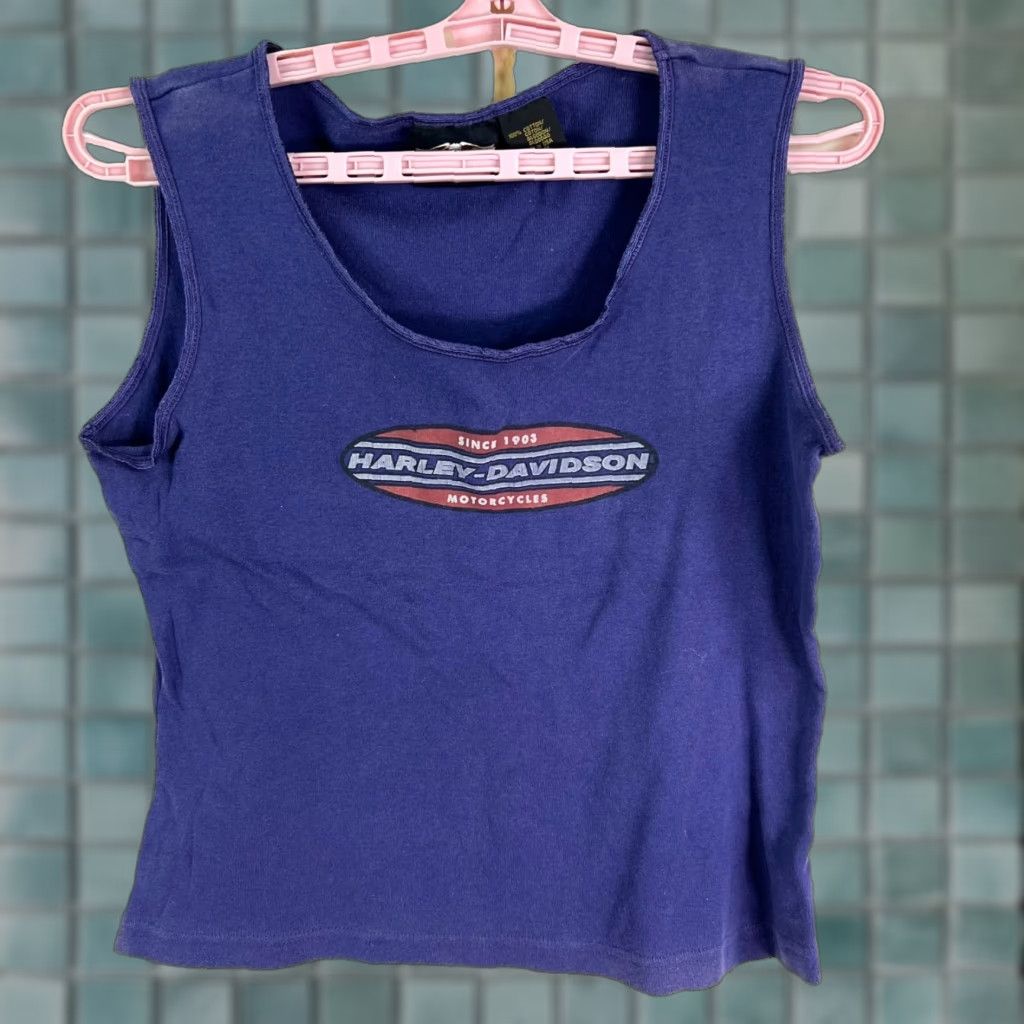 Harley Davidson Harley-Davidson Graphic Tank Top Womens Size M Blue Biker Skull Size M / US 6-8 / IT 42-44 - 1 Thumbnail