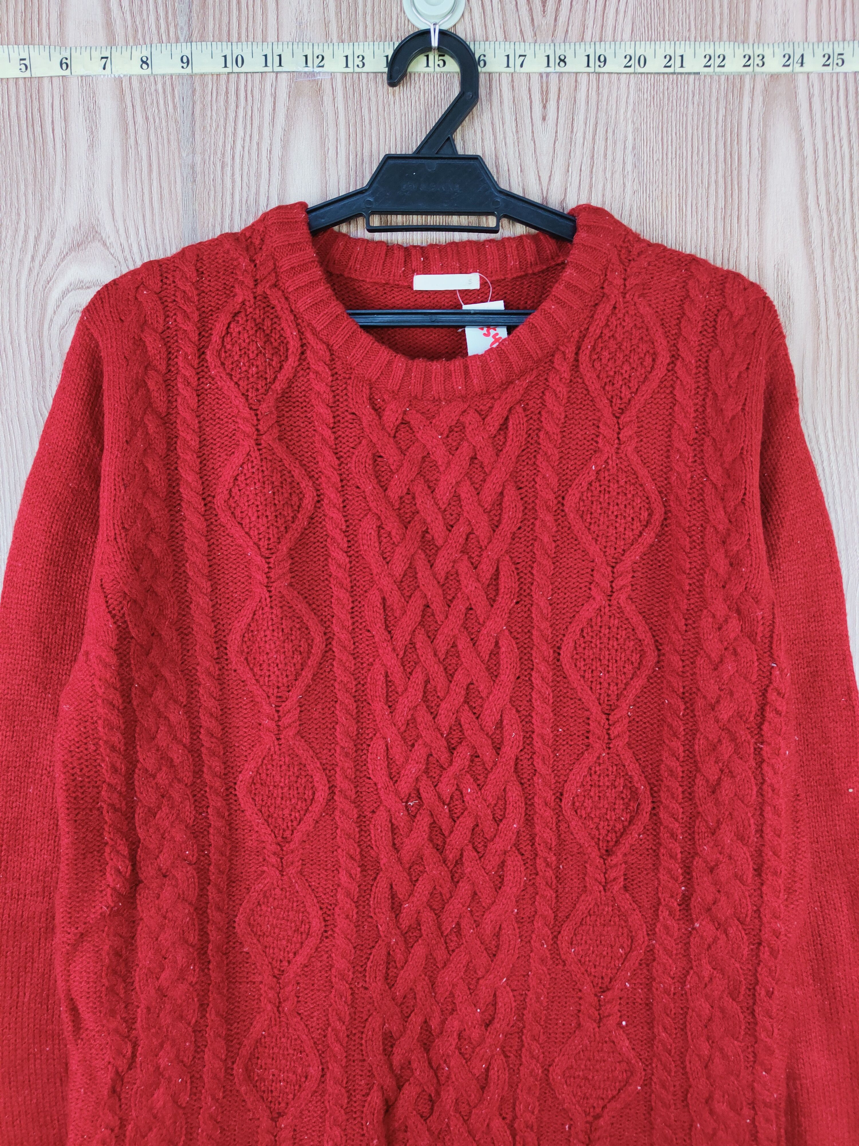GU GU Red cable Knitwear Sweatshirts #W254 Size US S / EU 44-46 / 1 - 2 Thumbnail