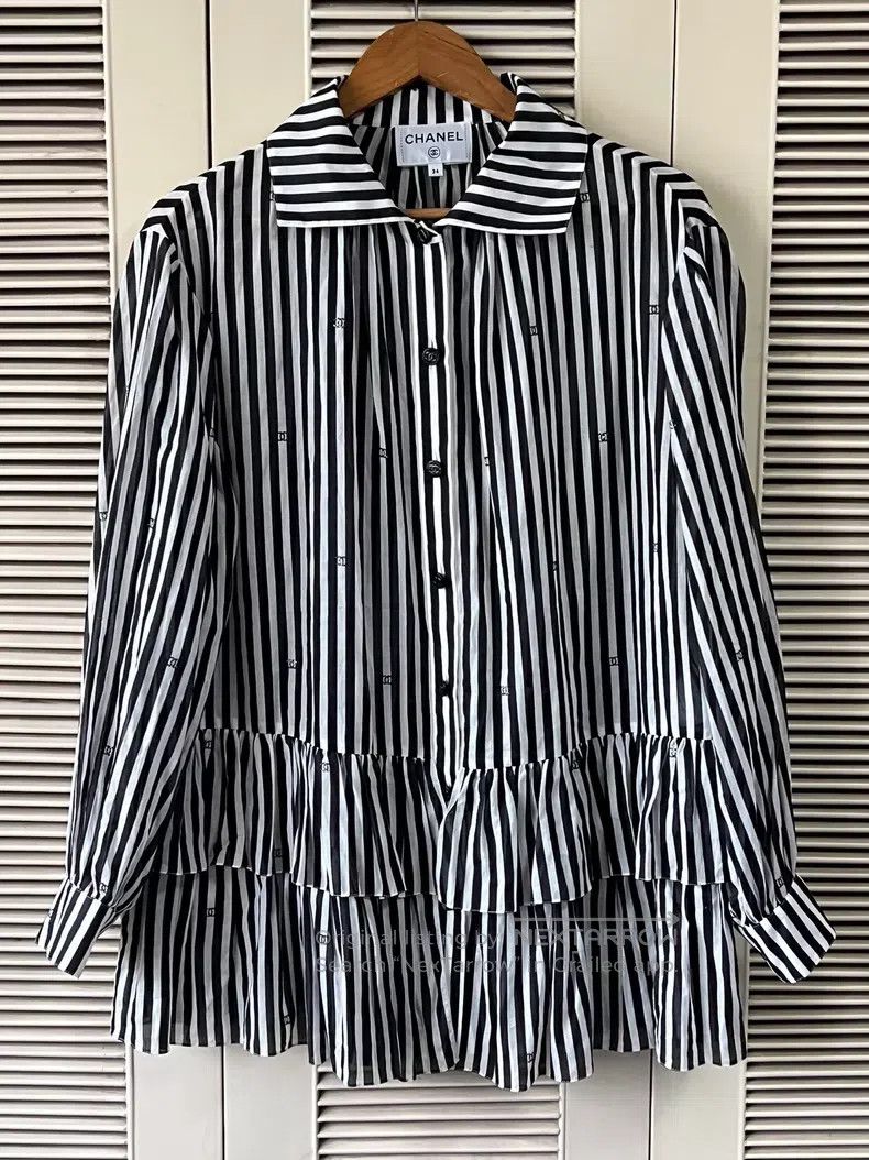 Chanel Chanel 24M striped cake dress shirt Size XXS / US 00 / IT 34 - 1 Thumbnail