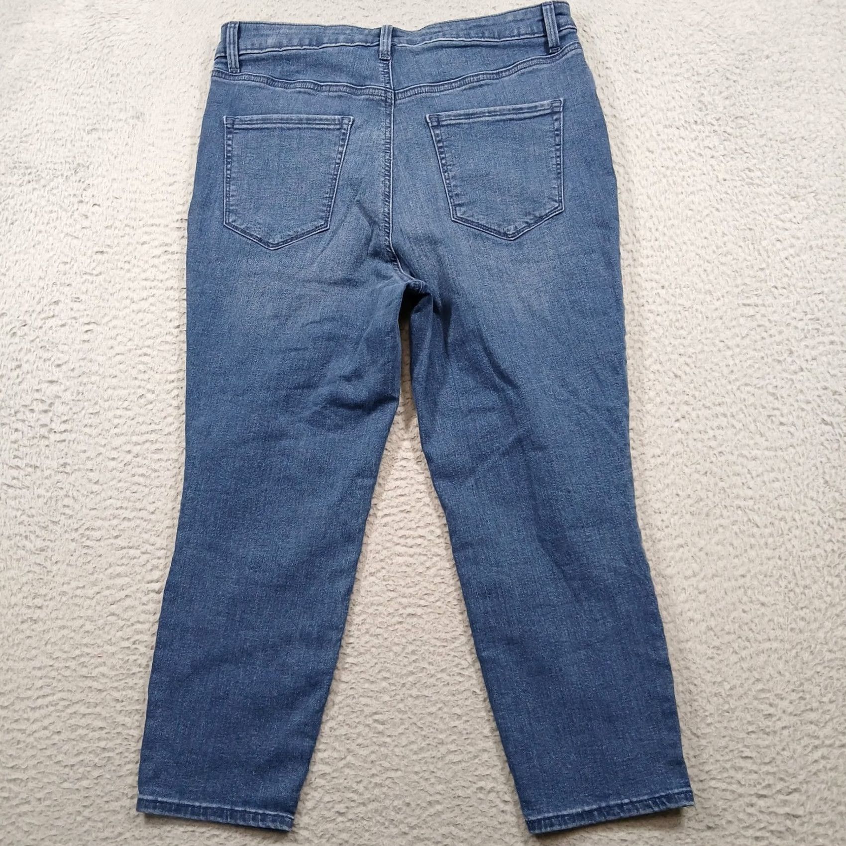 Talbots Talbots Sofia Wash Crop Denim Jegging Jeans 12P Petite Stretch Women EUC Size 34" / US 12 / IT 48 - 3 Thumbnail