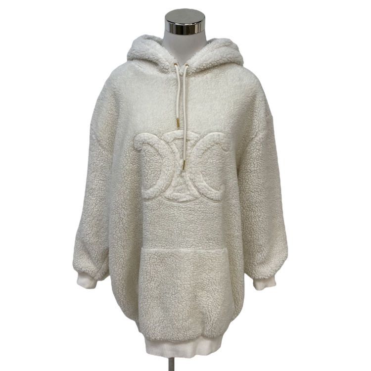 Celine Celine Triomphe Fleece Hoodie Size S Size S / US 4 / IT 40 - 1 Thumbnail