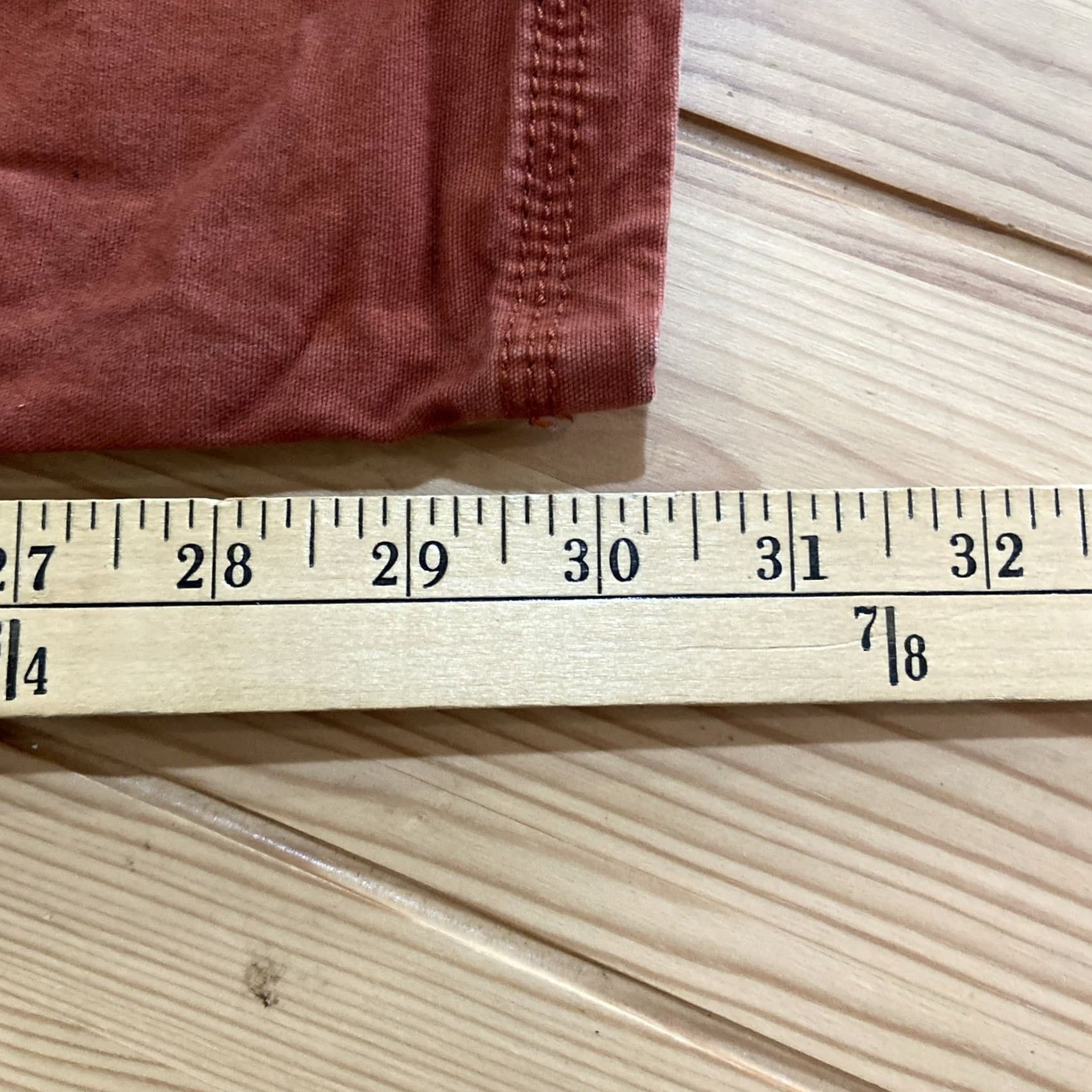 Prana prAna Jeans Canvas Bronson Carpenter Work Pants Mens 34x32 Cotton Blend 5-Pocket Stretch Regular Red 32 Inseam Size US 34 / EU 50 - 4 Thumbnail