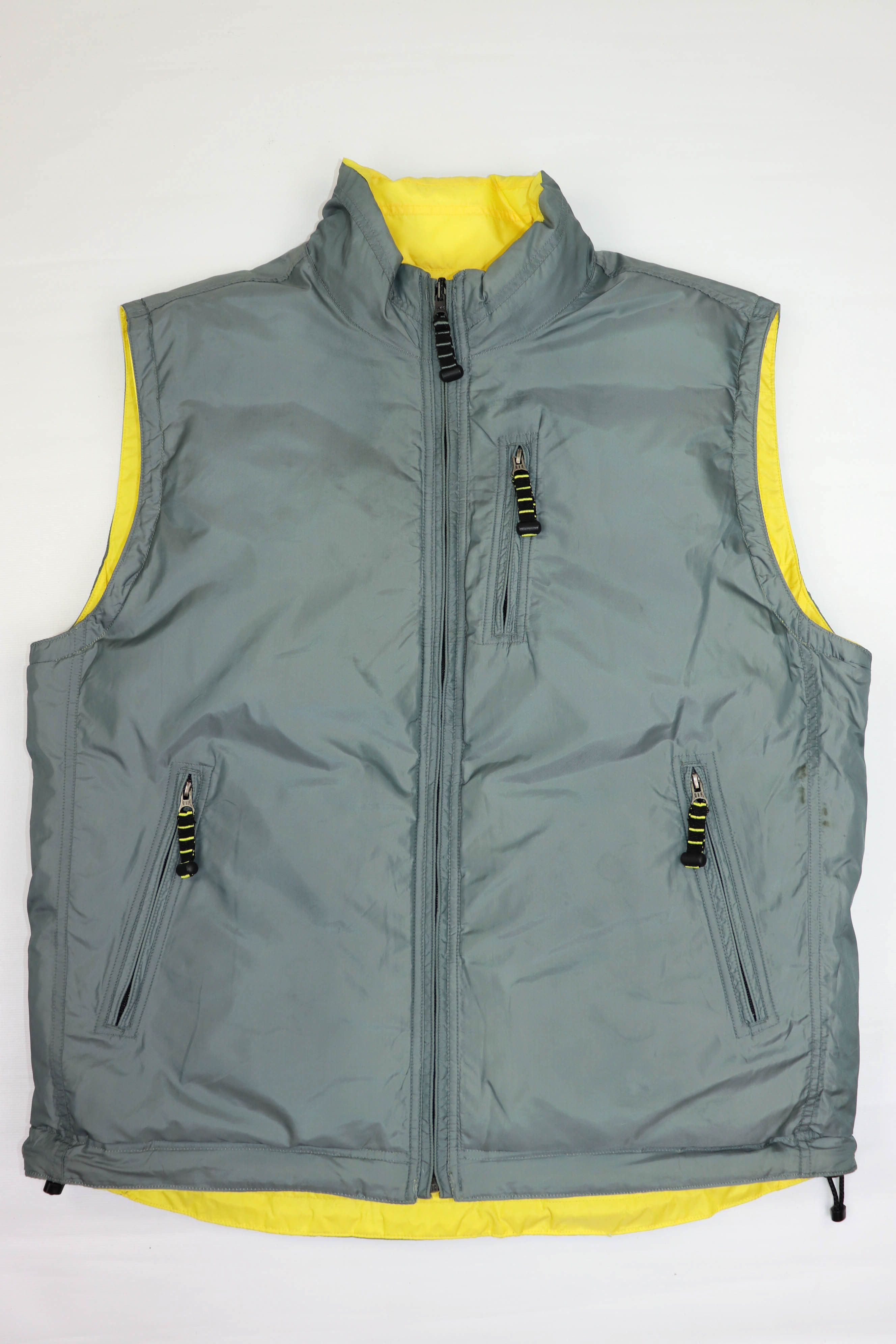 Gap GAP Vintage YellowGray Reversible Down Puffer Waistcoat Vest Size US XL / EU 56 / 4 - 11 Thumbnail