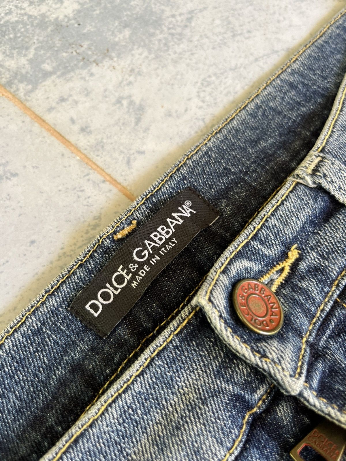 Dolce & Gabbana 💥Luxury Authentic D&G SS15 Blue Faded Denim Made In Italy Size US 31 - 8 Thumbnail
