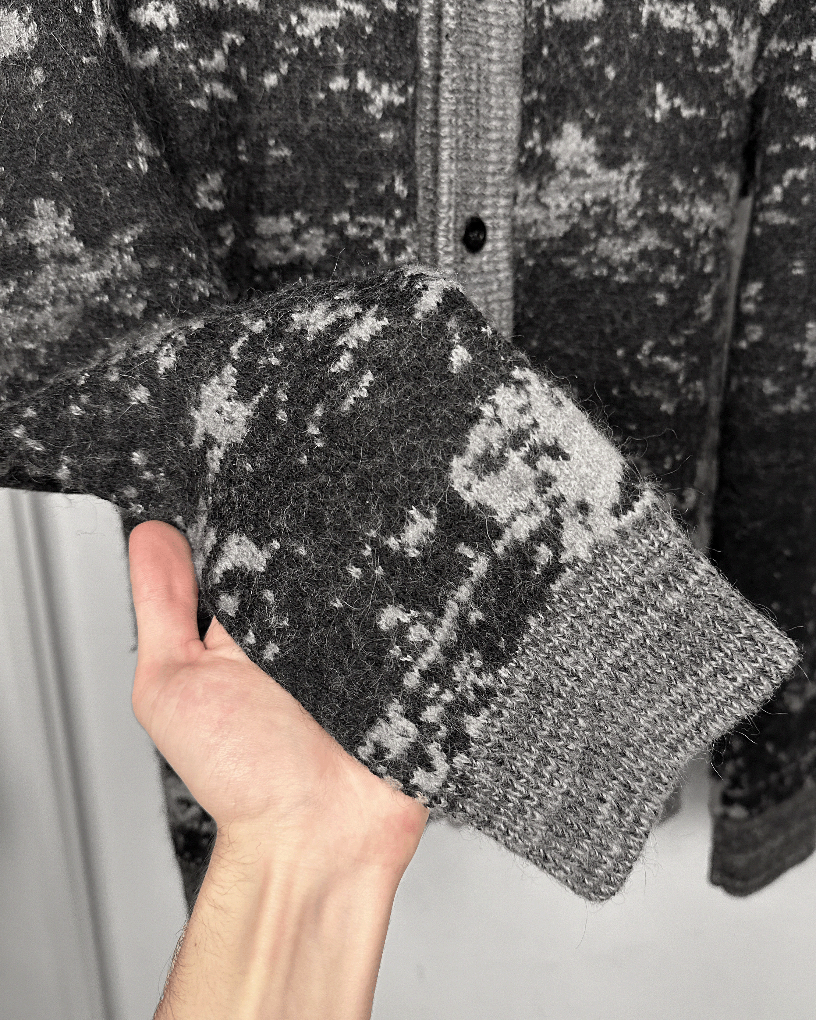 Maison Margiela Maison Margiela Snow Camo Mottled Turtleneck Cardigan Size US M / EU 48-50 / 2 - 6 Thumbnail