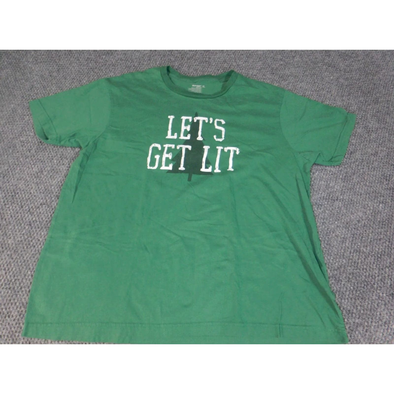 Old Navy Old Navy Mens T-Shirt XL Green Logo Crew Neck Short Sleeve Size US XL / EU 56 / 4 - 2 Thumbnail