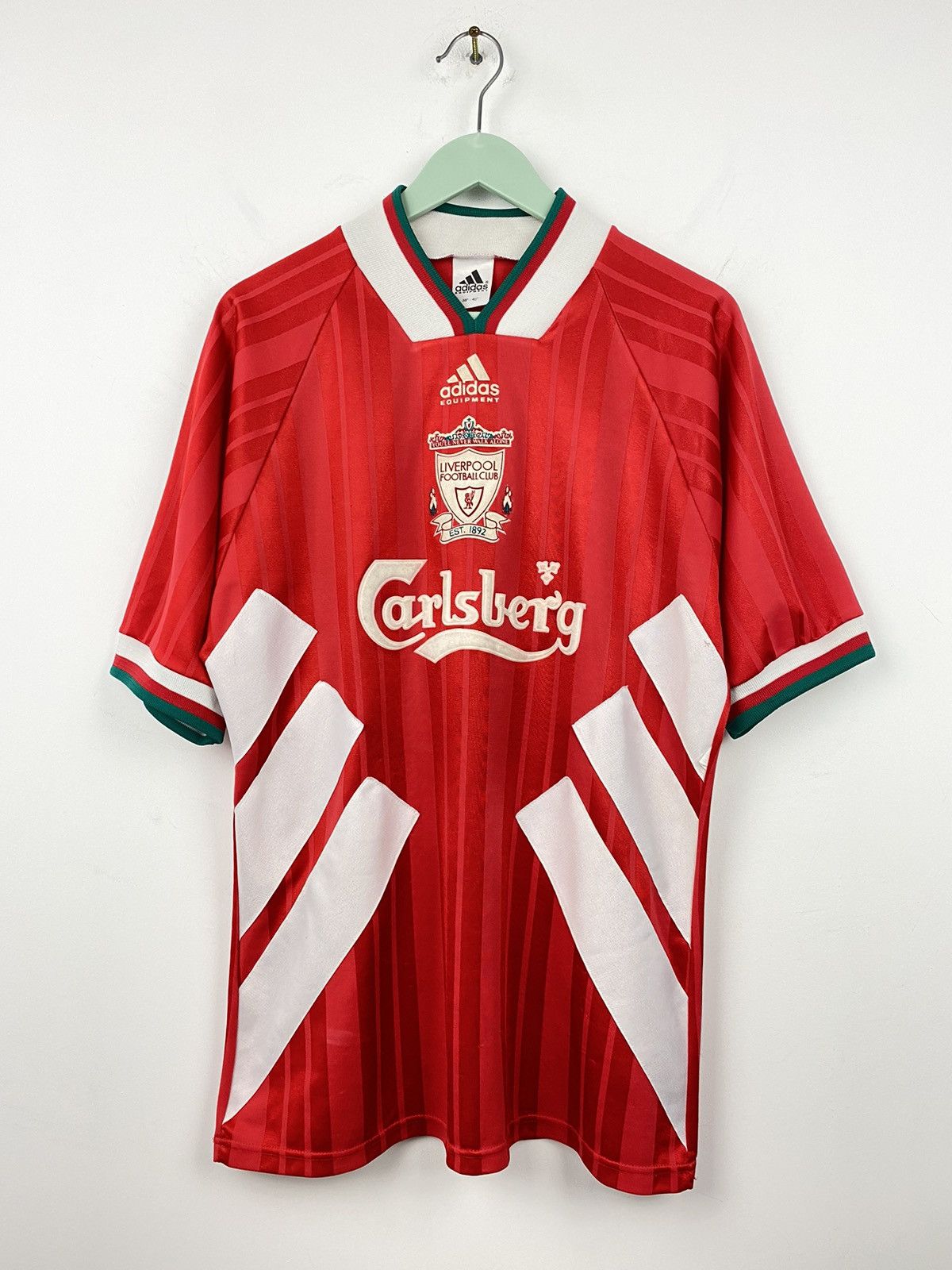 image of Vintage Liverpool 1993 1995 Adidas Soccer Jersey Psg Arsenal in Red, Men's (Size Medium)
