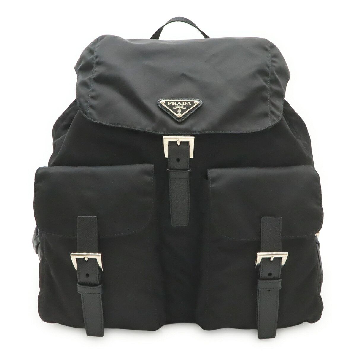 Prada Prada Prada Nylon Leather Backpack Textile Backpack 1BZ811 DUTY FREE for USA Size ONE SIZE - 1 Thumbnail
