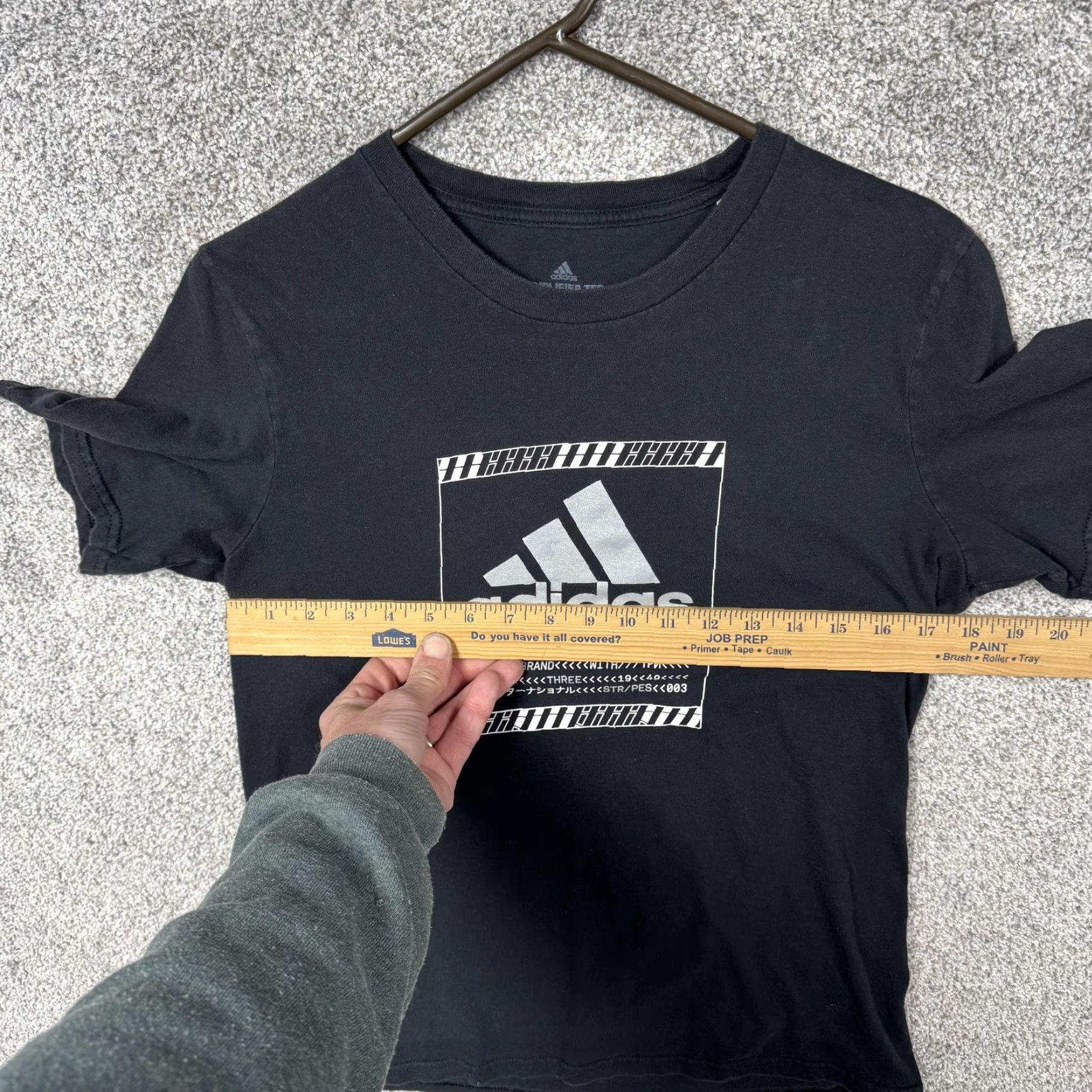Adidas Adidas Shirt Mens S Black Amplifier Tee Graphic Print Crew Neck Japanese Lettering Streetwear Athletic Size US S / EU 44-46 / 1 - 3 Thumbnail