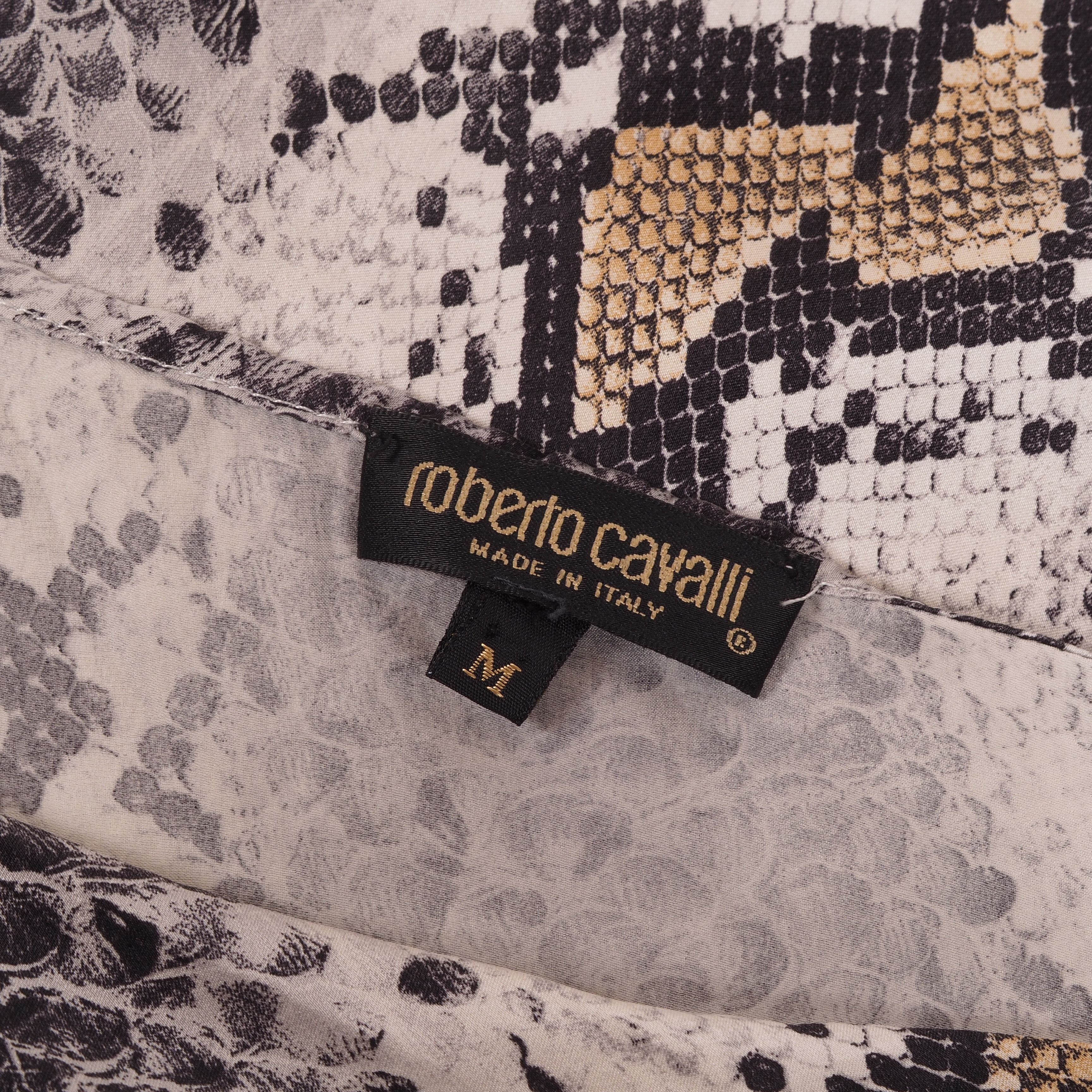 Roberto Cavalli Roberto Cavalli Vintage Snakeskin Print Silk Top Camisole Size M / US 6-8 / IT 42-44 - 5 Thumbnail