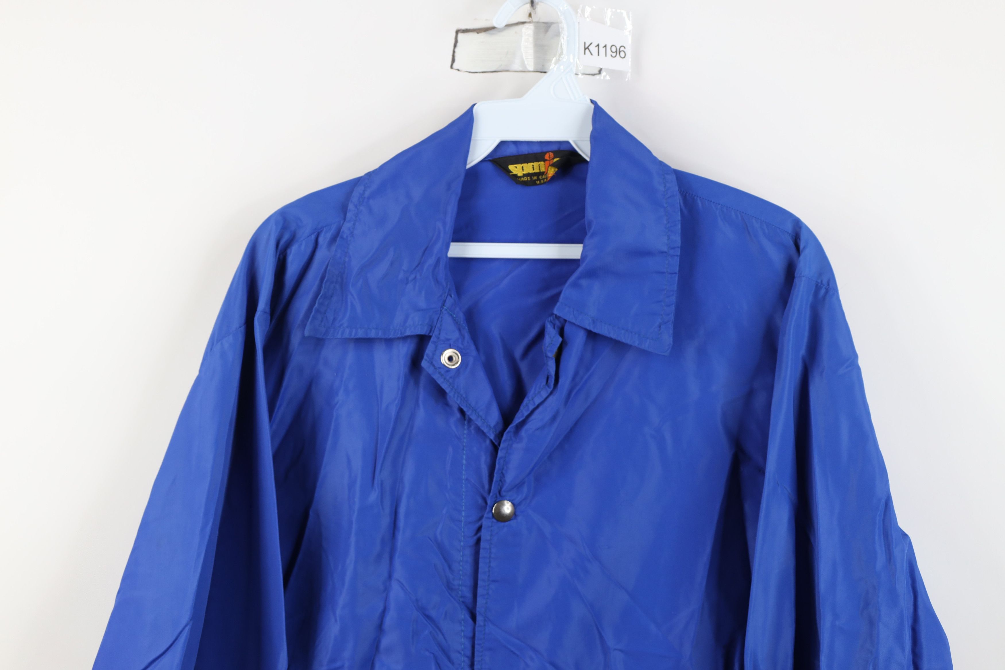 Vintage Vintage 70s Streetwear Windbreaker Jacket Royal Blue USA Size US M / EU 48-50 / 2 - 2 Thumbnail
