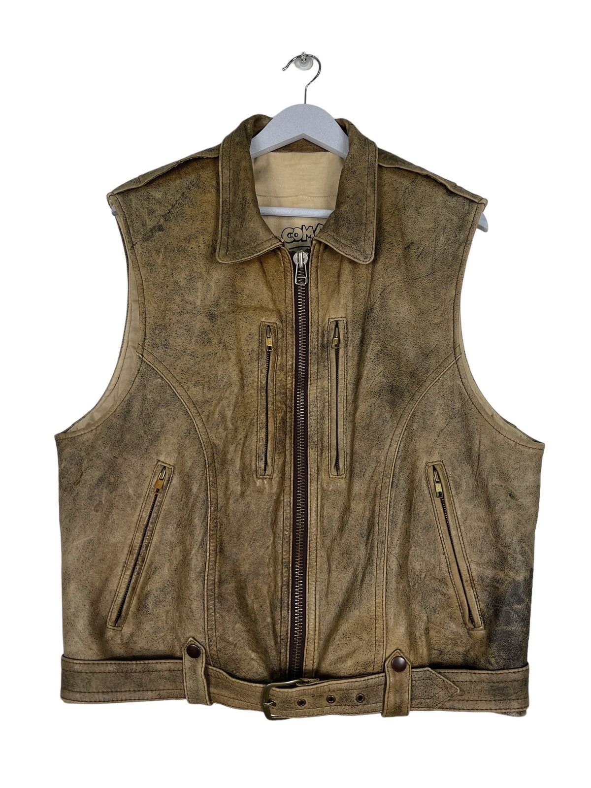 Japanese Brand 🔥 RARE ARCHIVES PLANE COMPANY AIR FORCE LEATHER TANK TOP Size US M / EU 48-50 / 2 - 4 Thumbnail