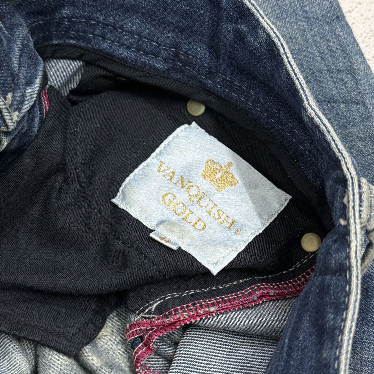 Vanquish Vanquish Muddy Distressed Whisker Denim Pants Size US 31 - 18 Thumbnail