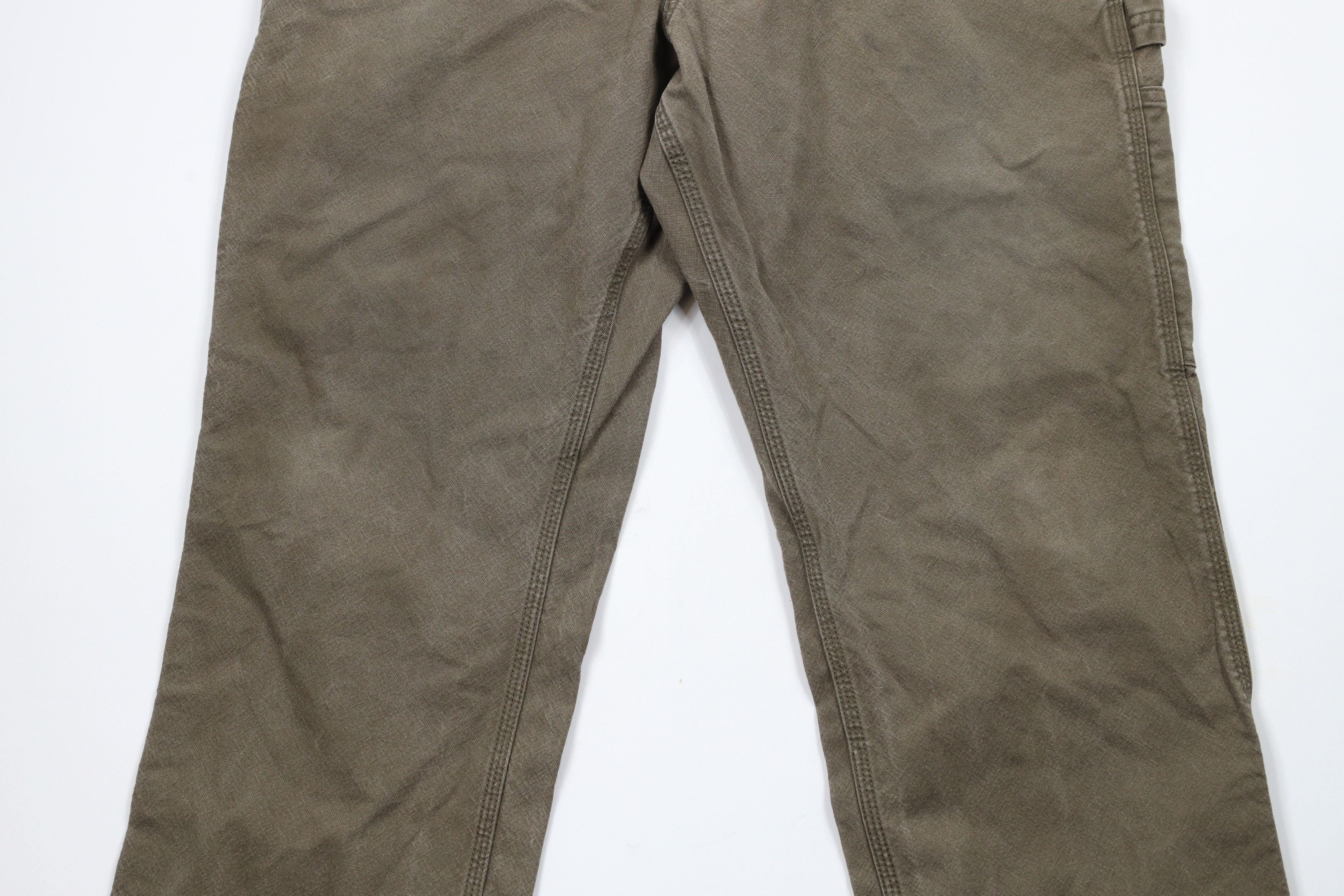 Carhartt × Vintage Vintage Carhartt Canvas Wide Leg Dungaree Pants Green Size US 36 / EU 52 - 3 Thumbnail