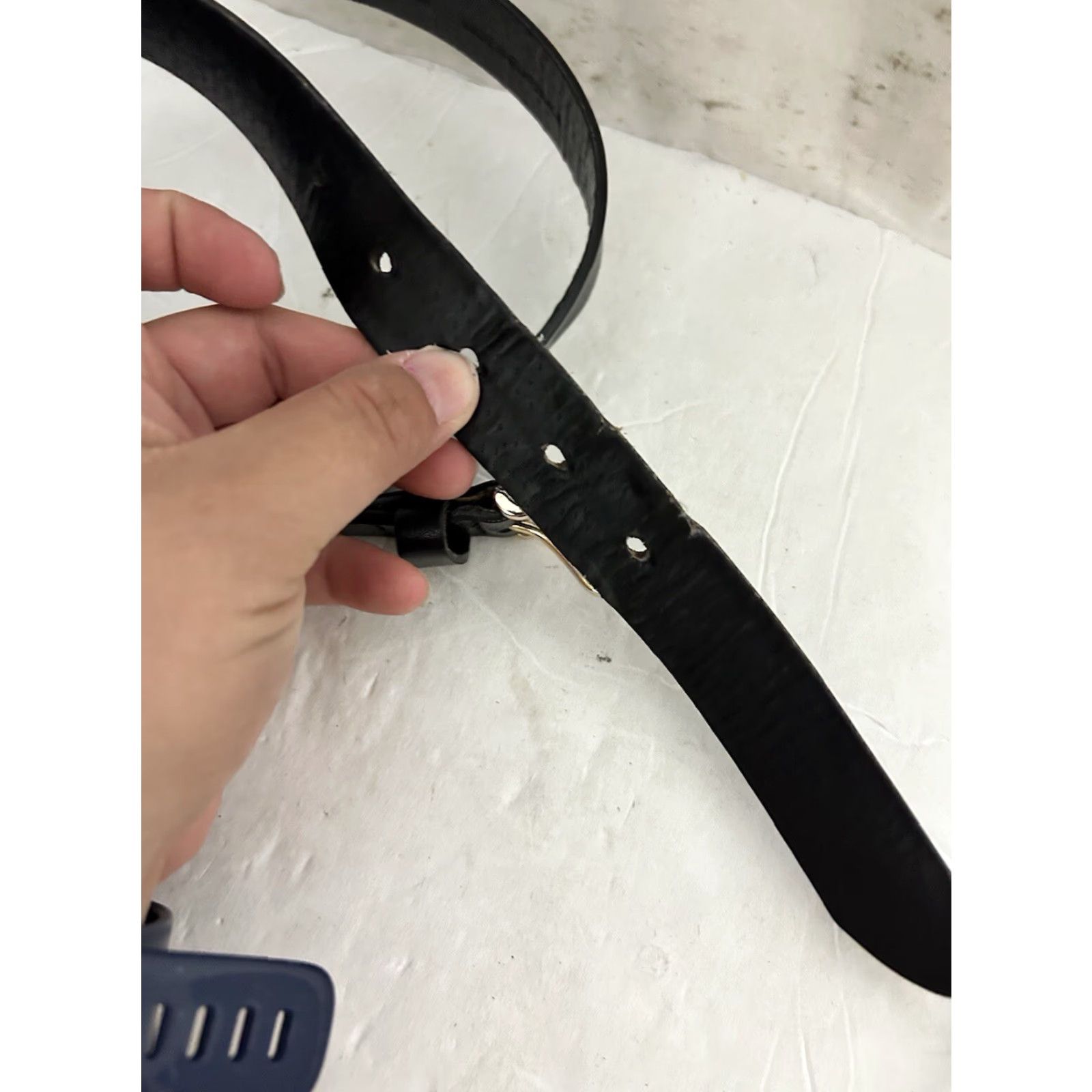 Banana Republic VINTAGE Banana Republic Womens Belt Black Medium Leather Waist Belt 35” Womens Size ONE SIZE - 5 Thumbnail