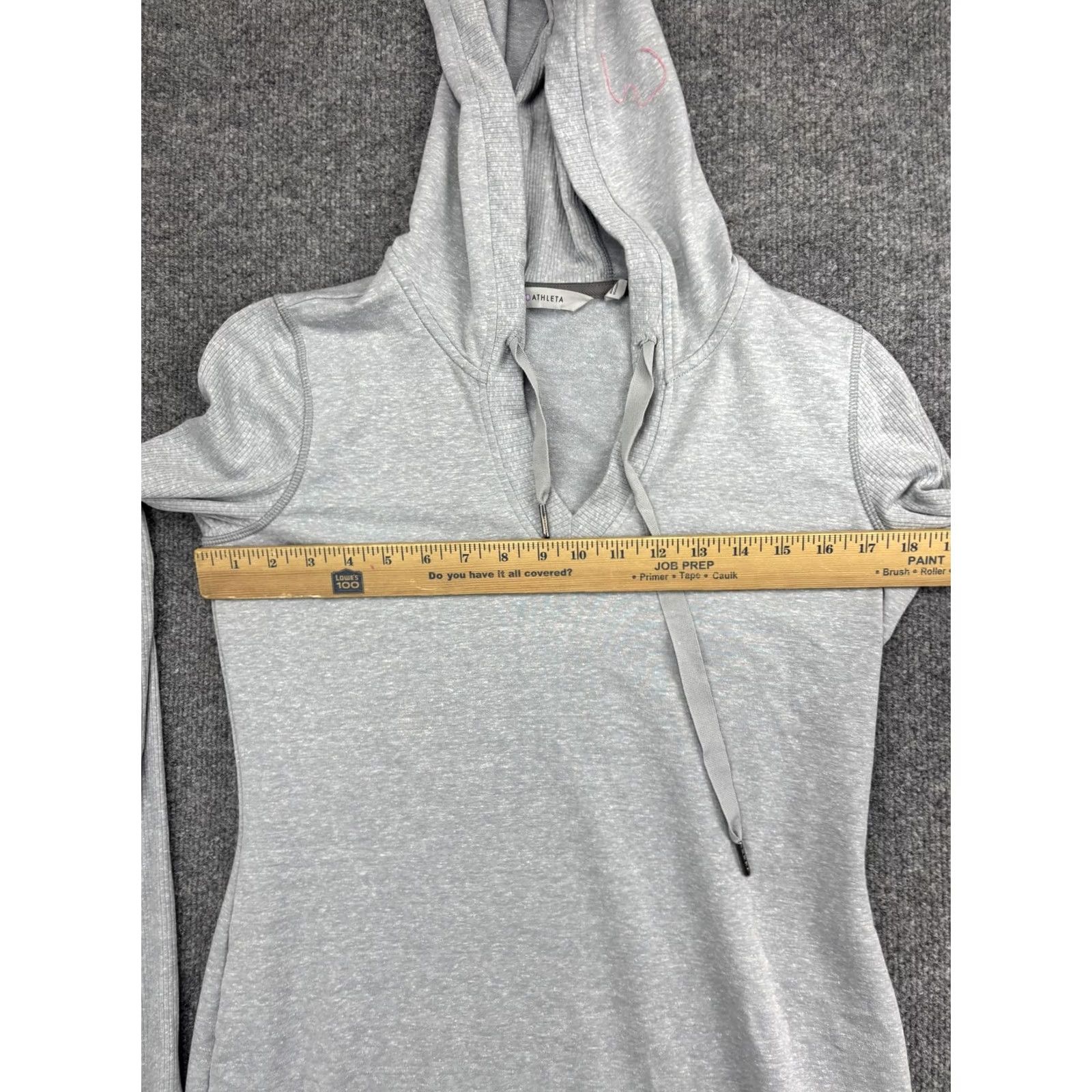 Athleta Athleta Sweater Dress Womens Small Gray Hooded V-Neck Long Sleeve Casual Knit Size S / US 4 / IT 40 - 4 Thumbnail