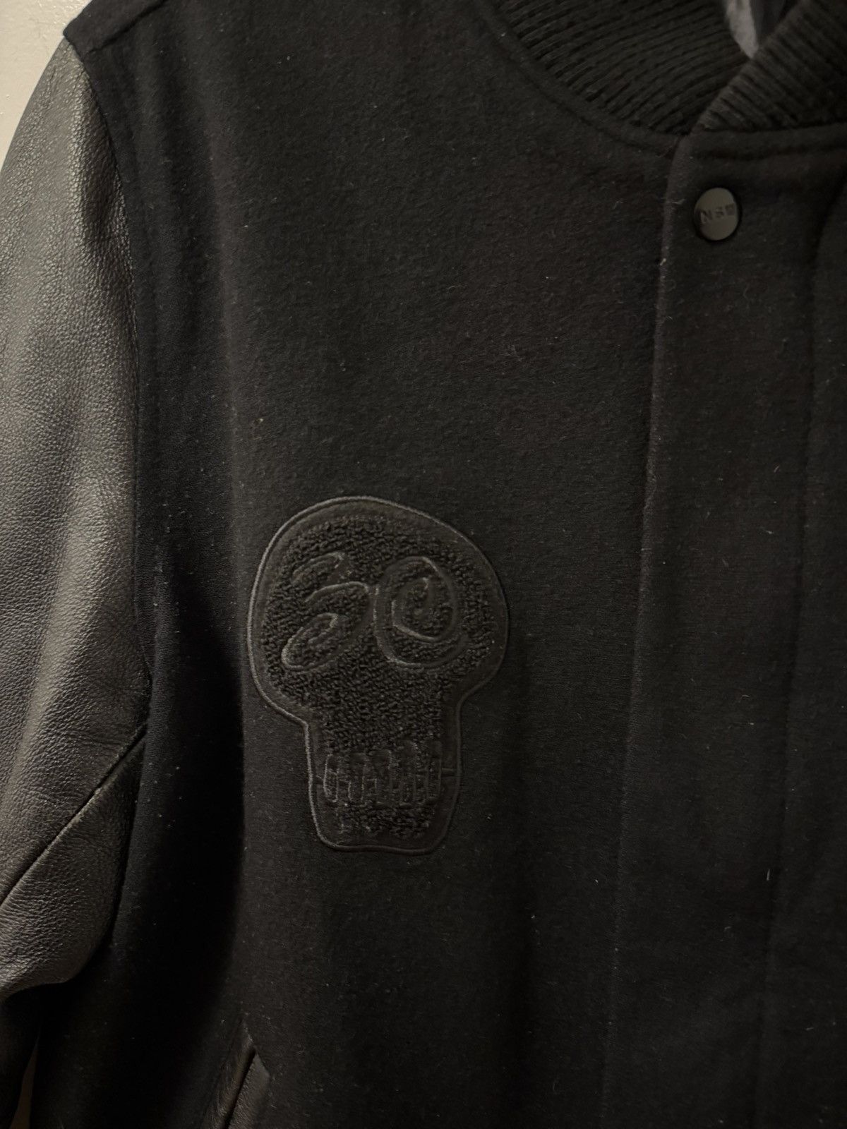 Nike × Stussy 30th Anniversary Destroyer Varsity Jacket, size L Size US L / EU 52-54 / 3 - 4 Thumbnail