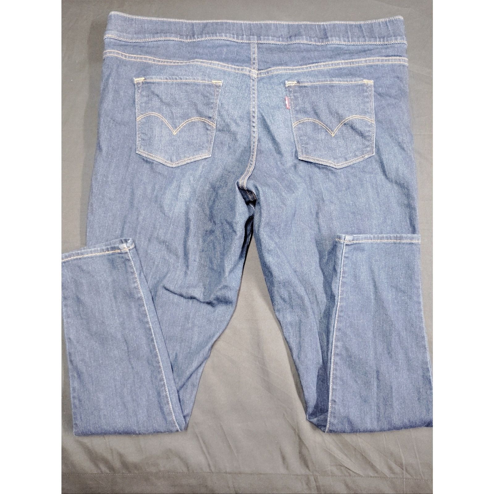 Levi's Levi's Womens Pull On Straight Medium Blue Denim Jeans Size 42" / US 20 - 4 Thumbnail
