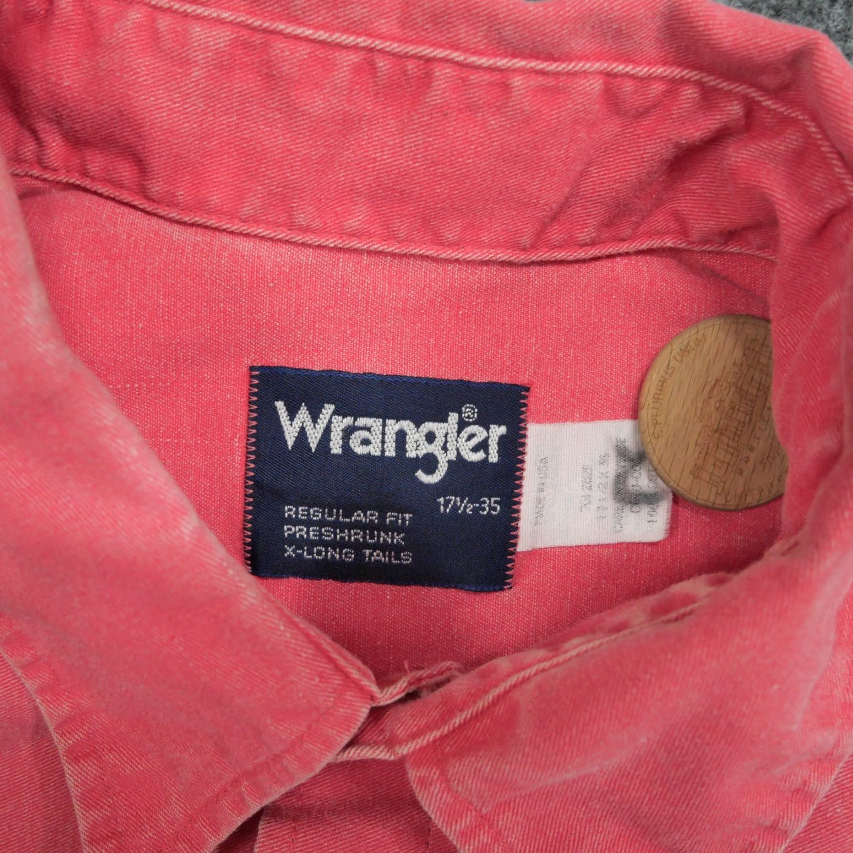 Wrangler VINTAGE Wrangler Shirt Mens 2XL Pink Striped Button Up 90s Western Canvas Long Sleeve Pocketed Size US XXL / EU 58 / 5 - 4 Thumbnail