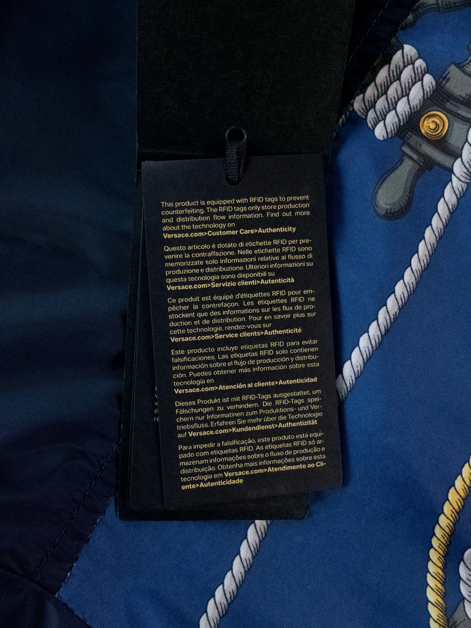 Versace VERSACE navy blue Nautical nylon windbreaker Medium Size US M / EU 48-50 / 2 - 8 Thumbnail