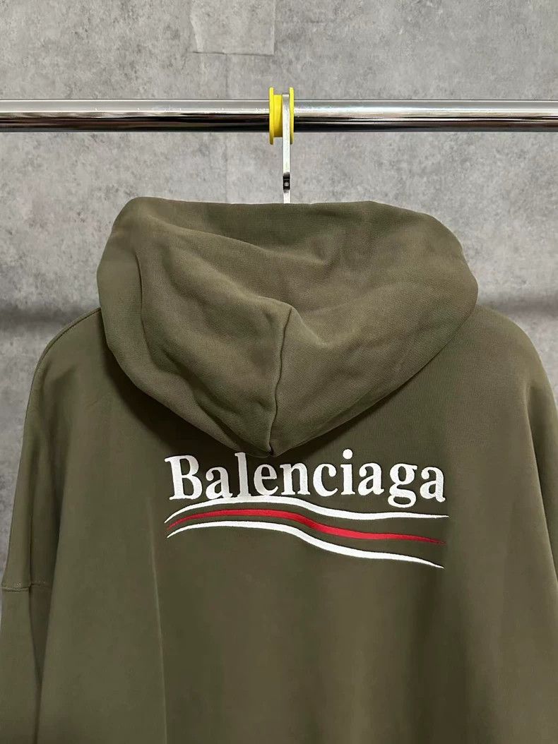 Balenciaga Balenciaga Military Green Coca-Cola Embroidered Logo Hoode Size US XS / EU 42 / 0 - 6 Thumbnail