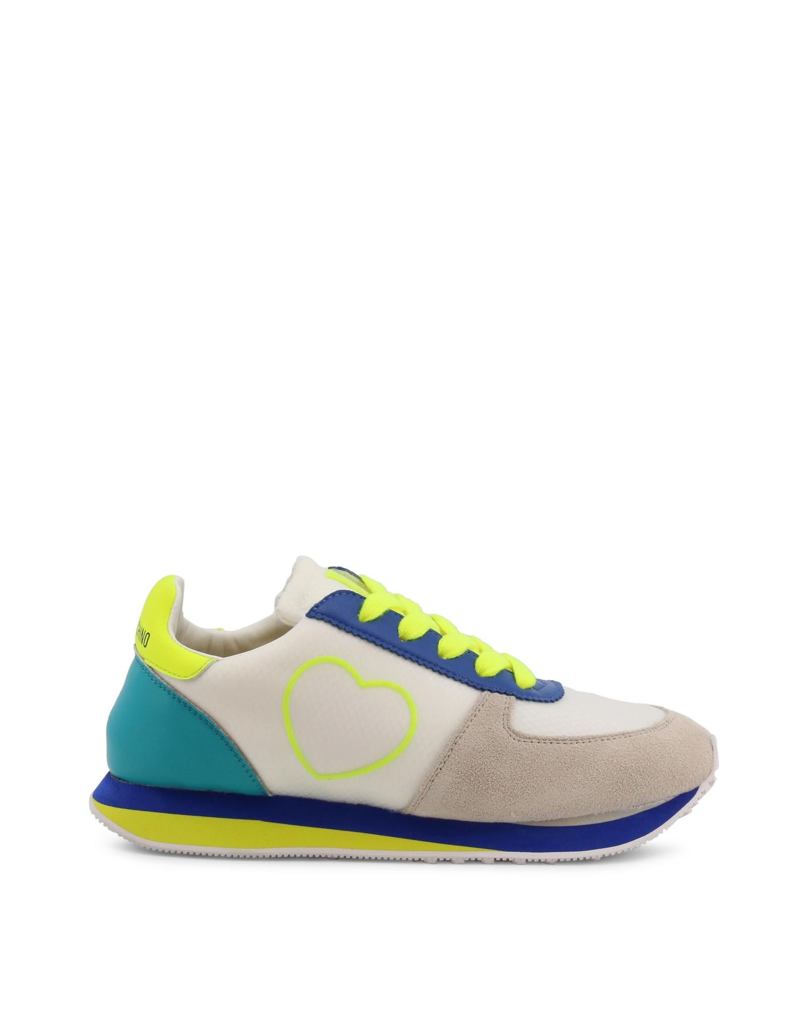 image of Moschino Synthetic And Suede Sneakers With Rubber Sole in White, Women's (Size 10)
