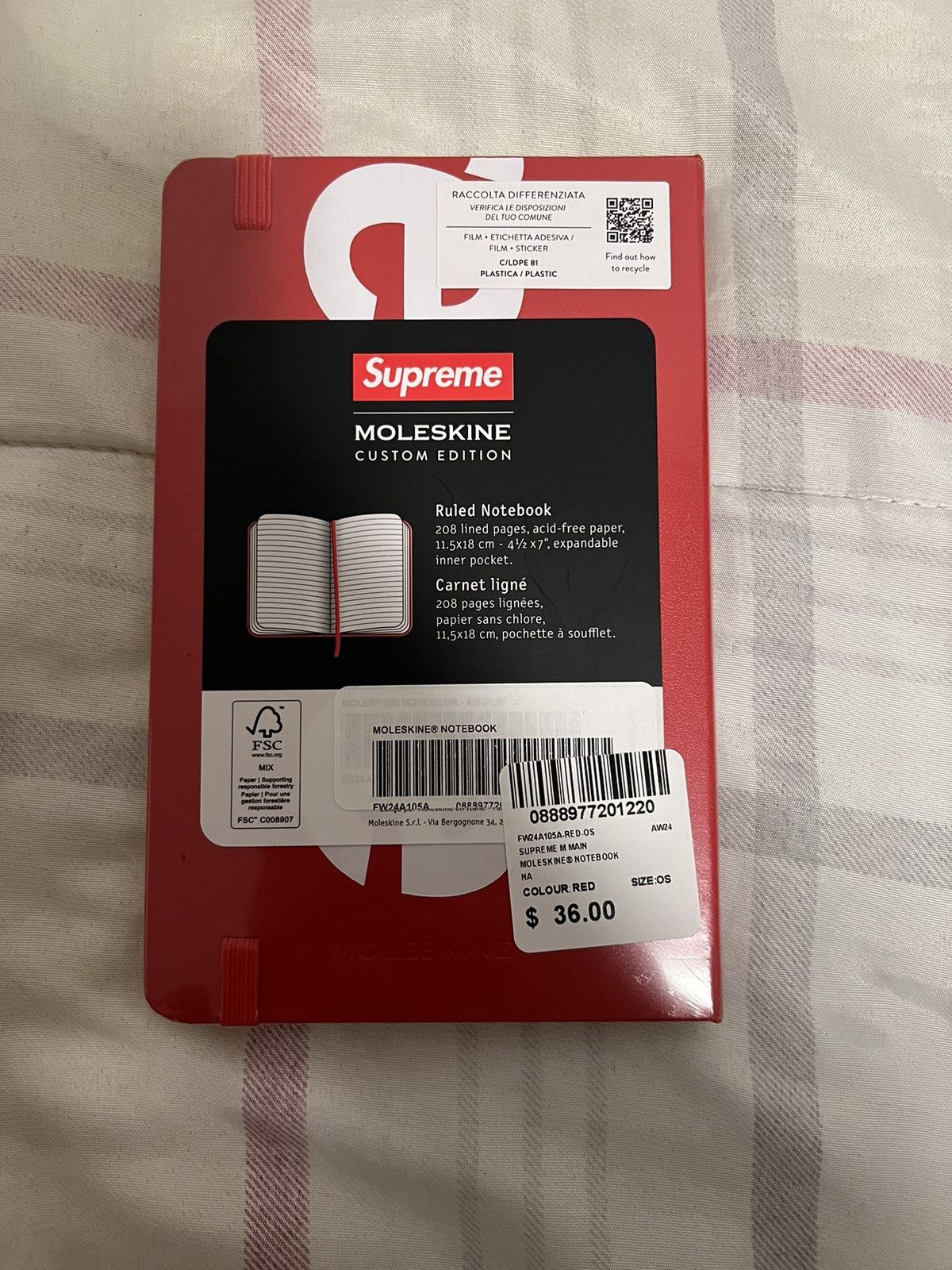 Supreme Supreme Moleskin Notebook Large Size ONE SIZE - 2 Thumbnail