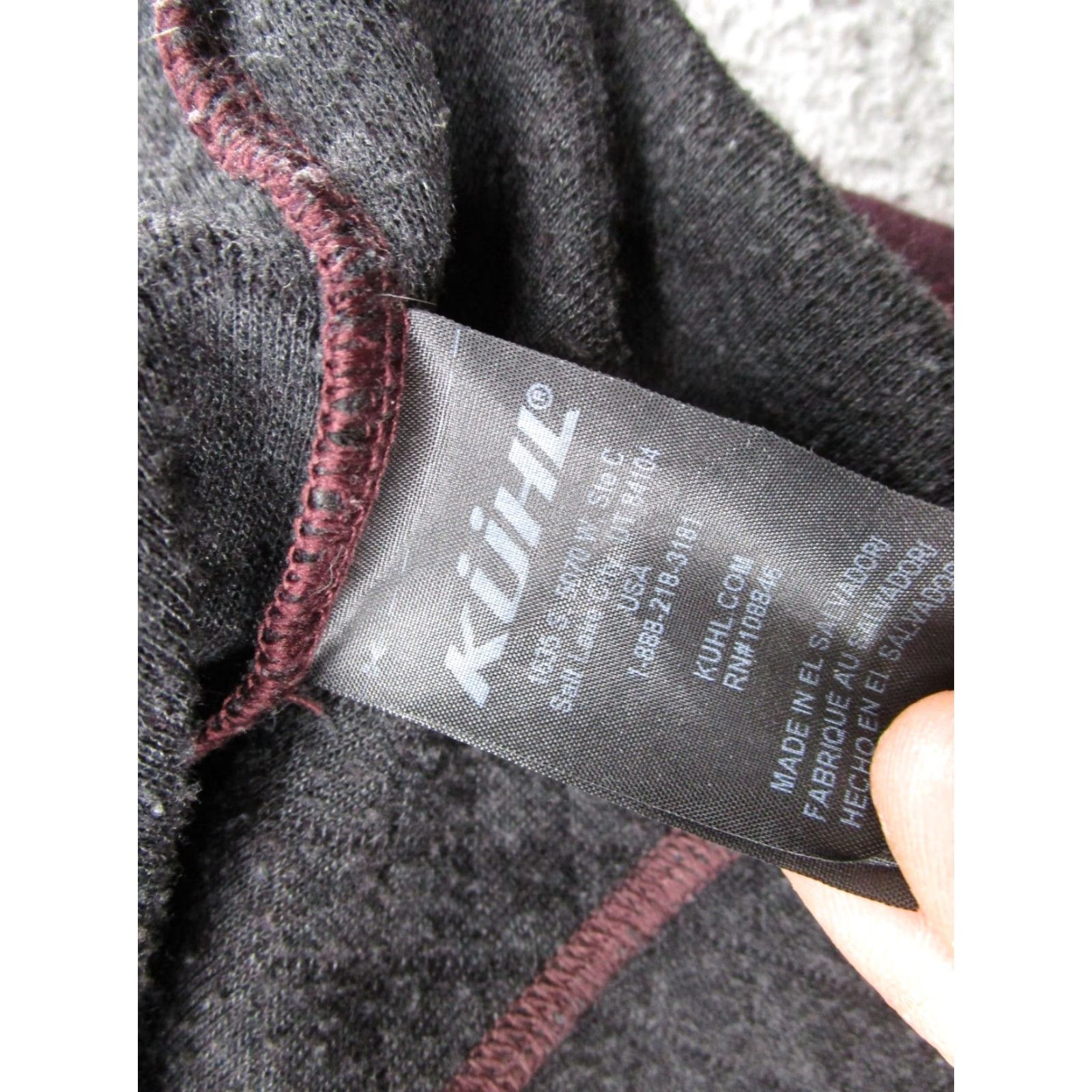 Vintage Kuhl L Athena Womens L Maroon Quilted Cowl Neck Pullover Pockets Style 4214 Read Size L / US 10 / IT 46 - 3 Thumbnail